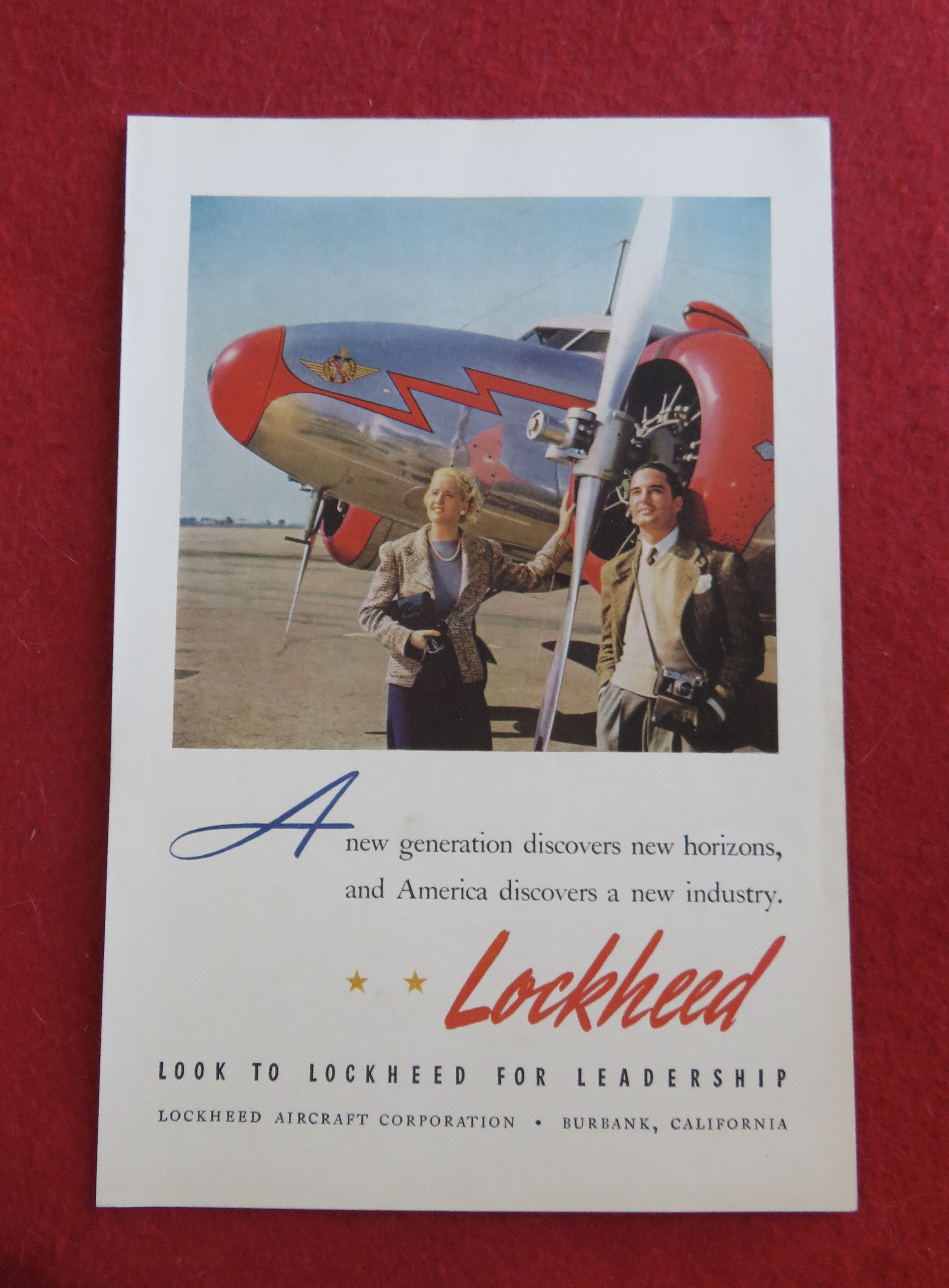 1939 Lockheed Aircraft Corporation with Man & Woman