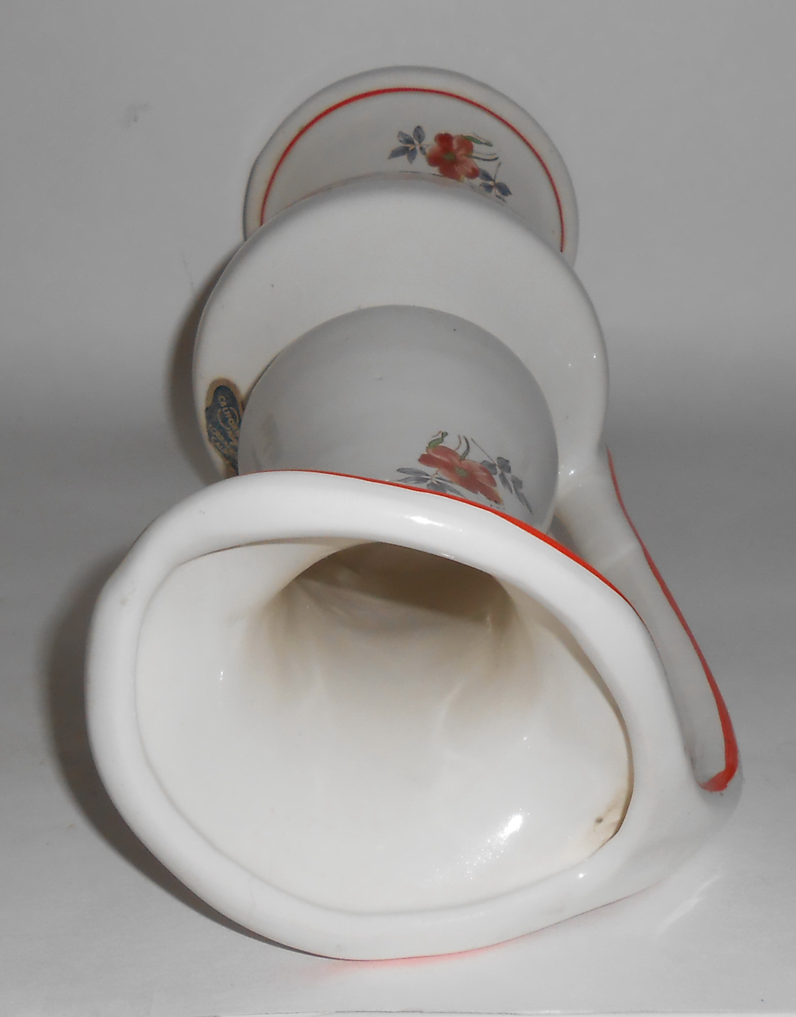 California Originals Tall Floral Decorated Pitcher W/St