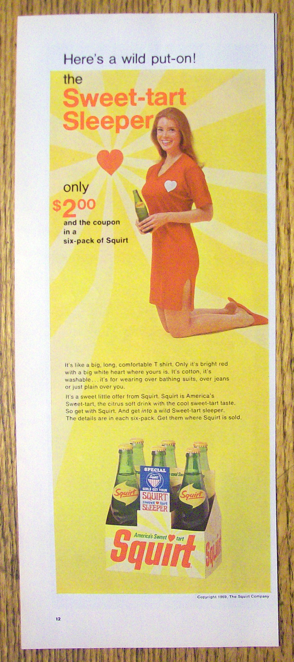1969 Squirt Soda with Sweet-Tart Sleeper