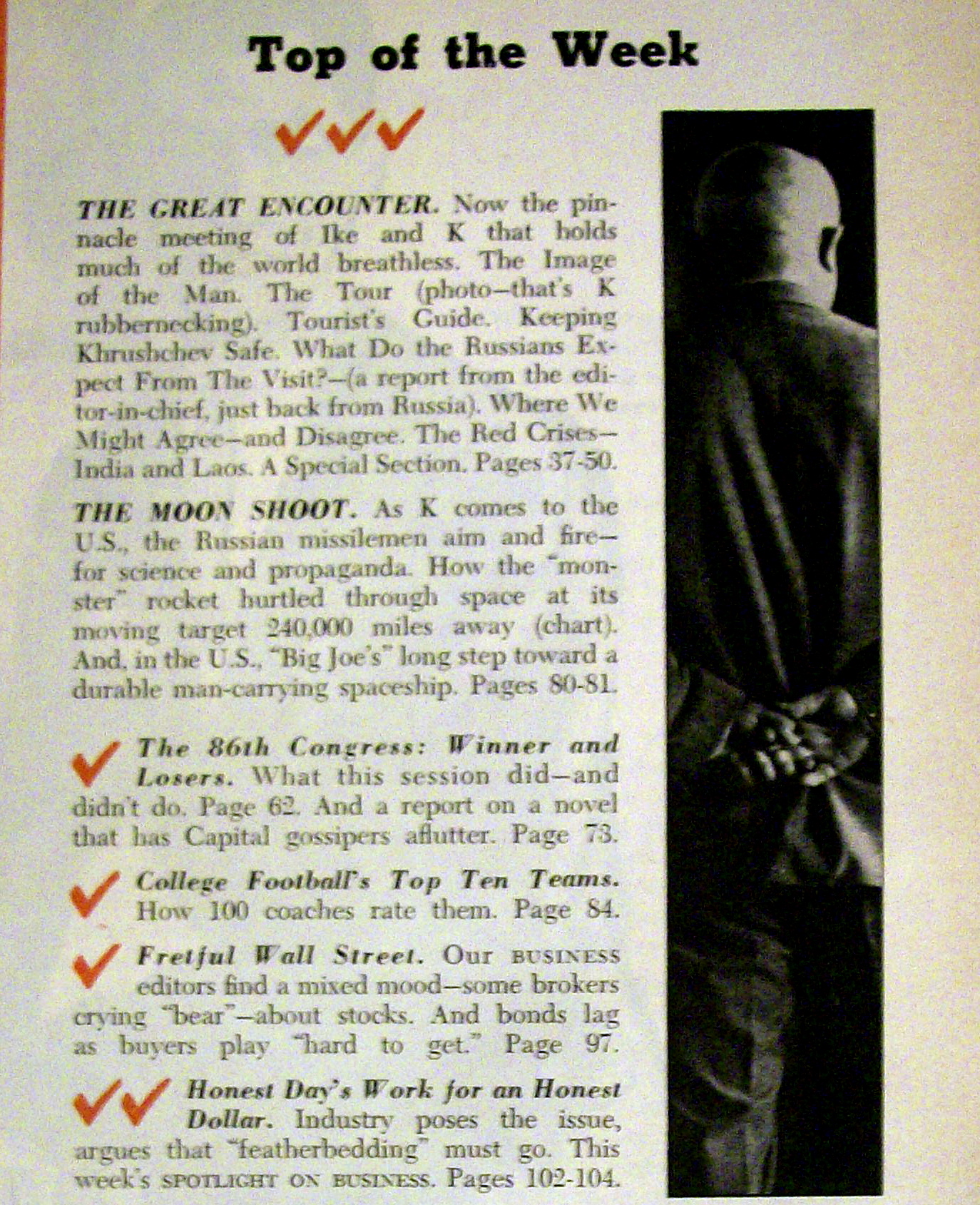 Newsweek Magazine - September 21, 1959 - Eisenhower