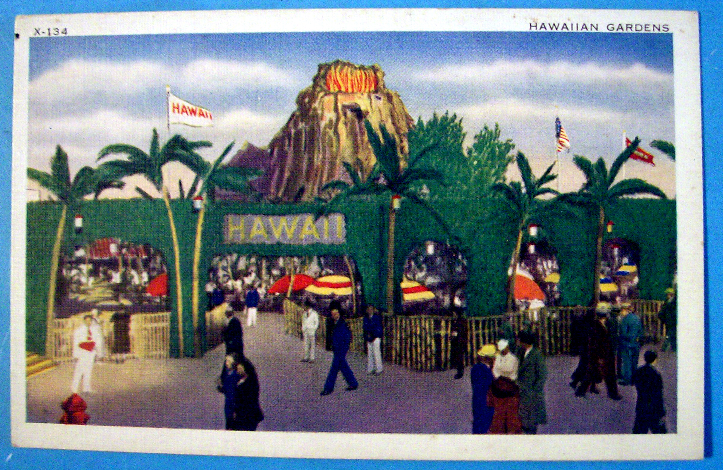 1933 Century Of Progress, Hawaiian Gardens Postcard