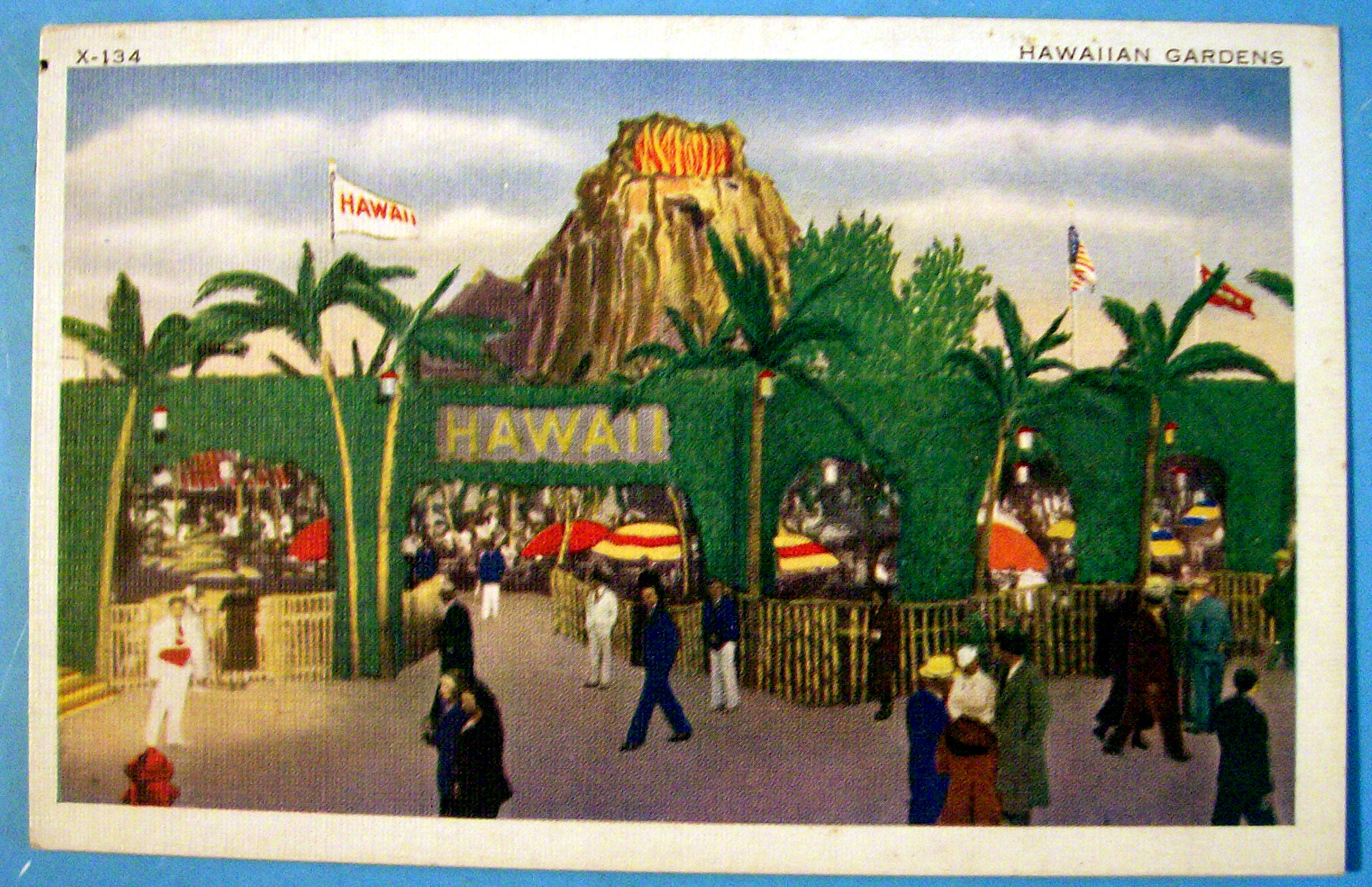 1933 Century Of Progress, Hawaiian Gardens Postcard