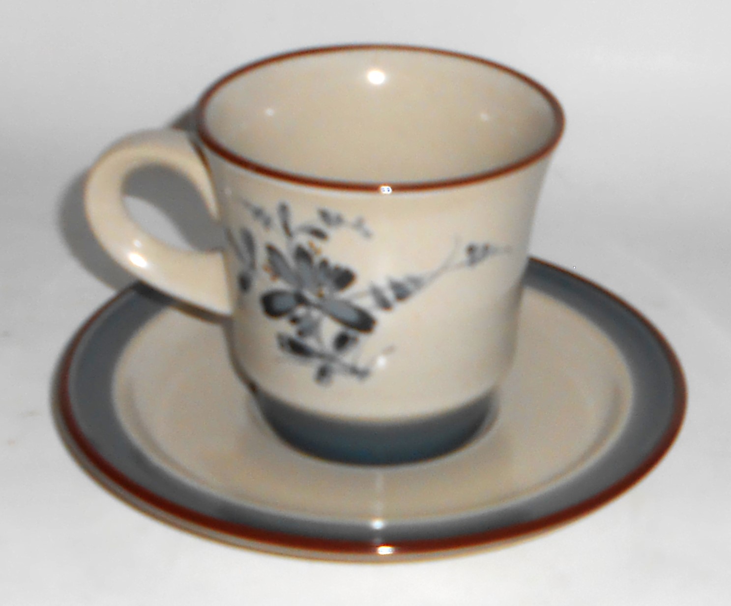 Noritake China Stoneware Pleasure Cup & Saucer Set