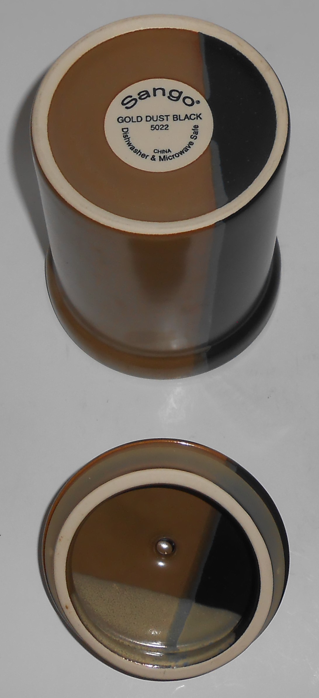 Sango China Gold Dust Black Medium Canister