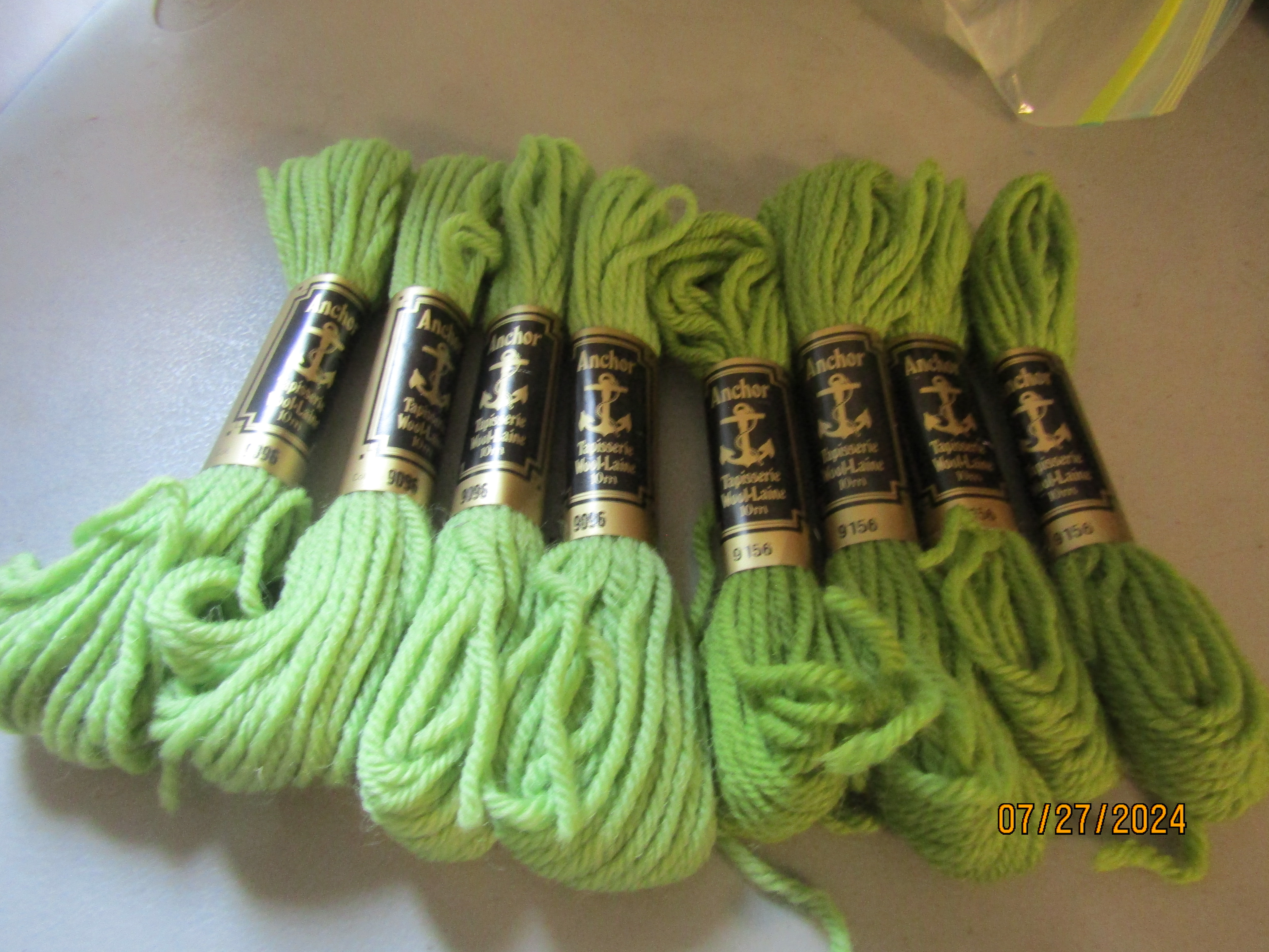 Plastic Canvas Greens Coats Anchor Yarn Lot 2