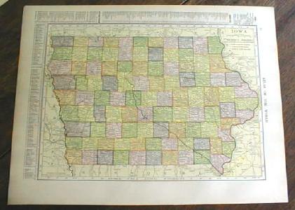 1904 Map Minnesota And Iowa