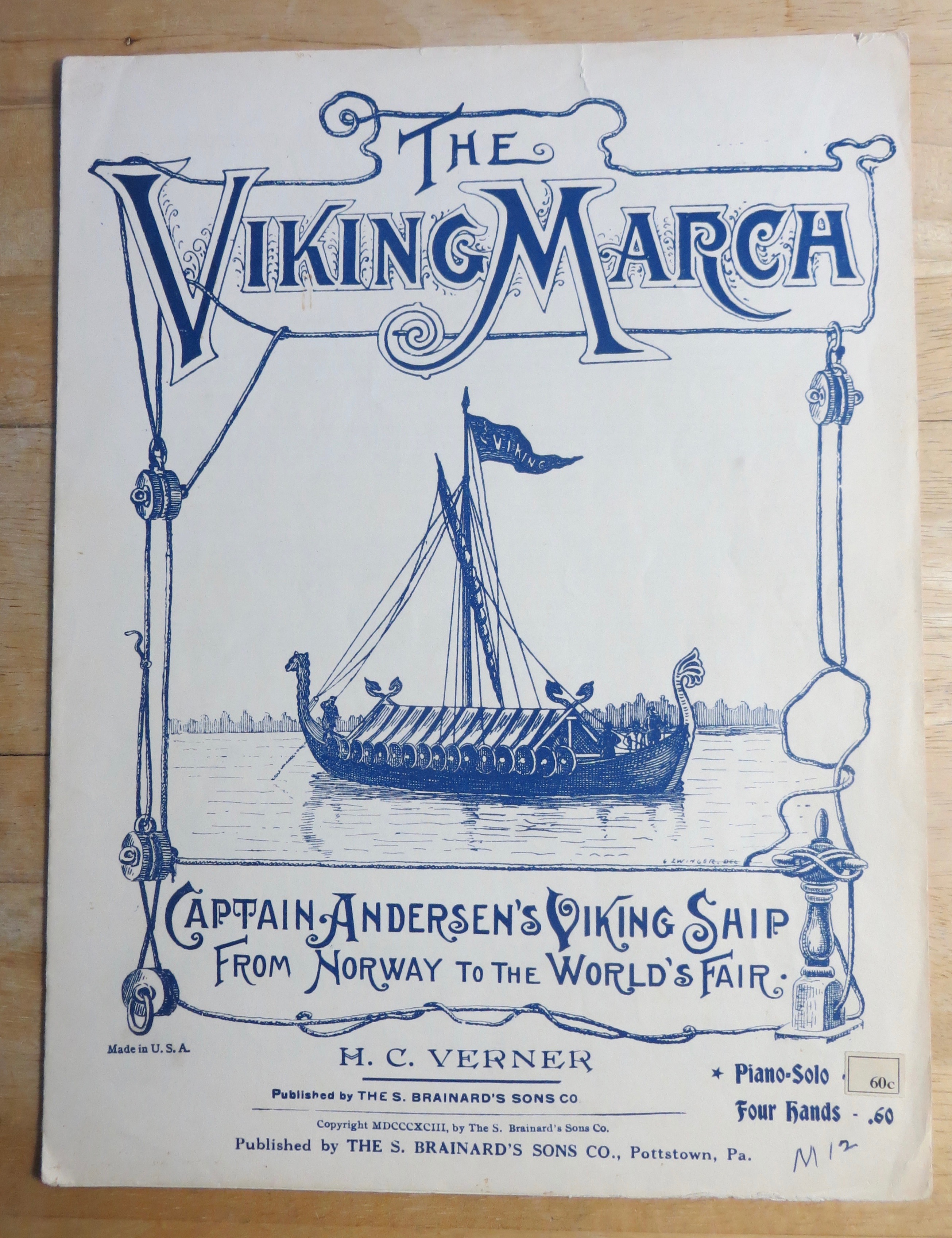 1921 The Viking March Sheet Music (Columbian Expo)