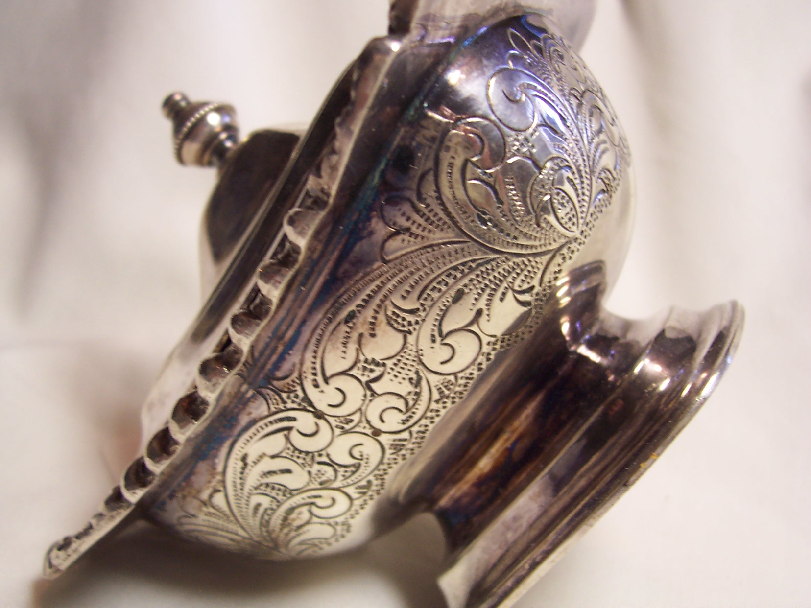 Crown Silver Plated Covered Condiment Spoon