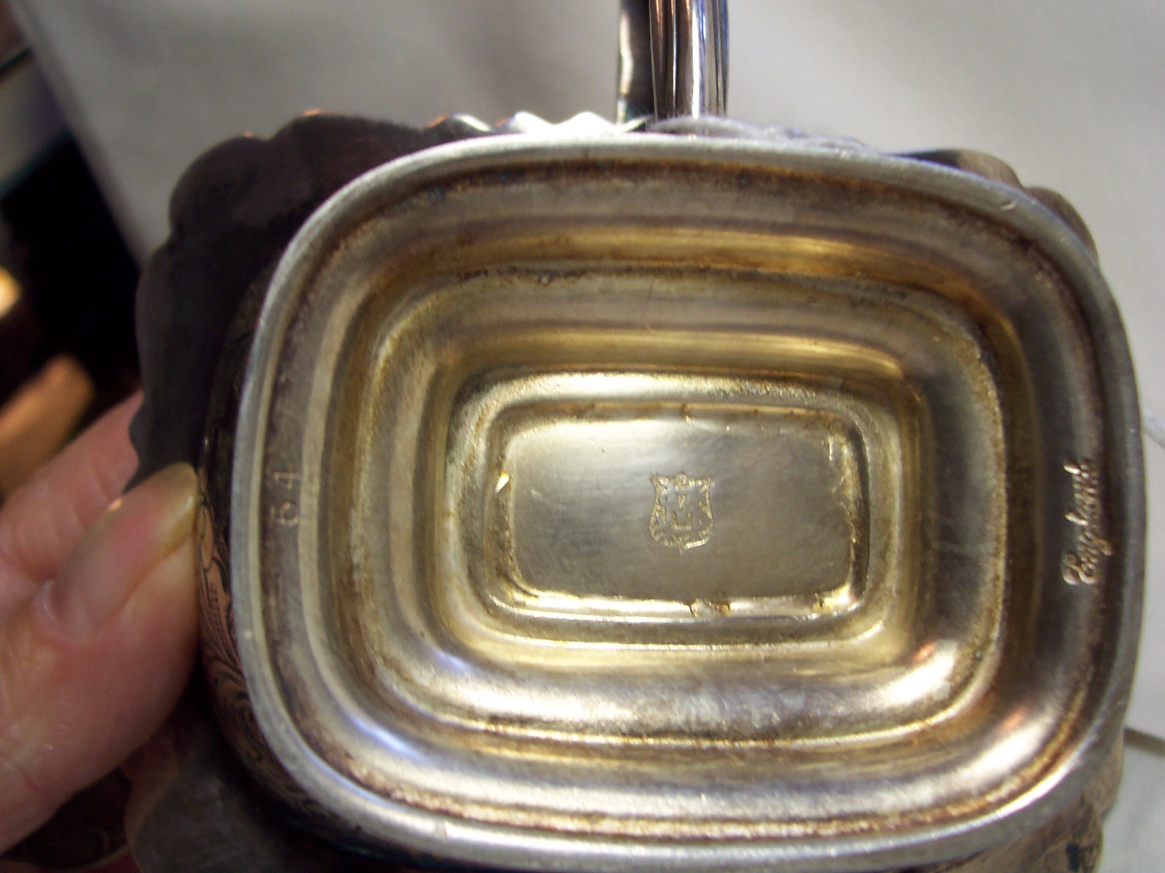 Crown Silver Plated Covered Condiment Spoon