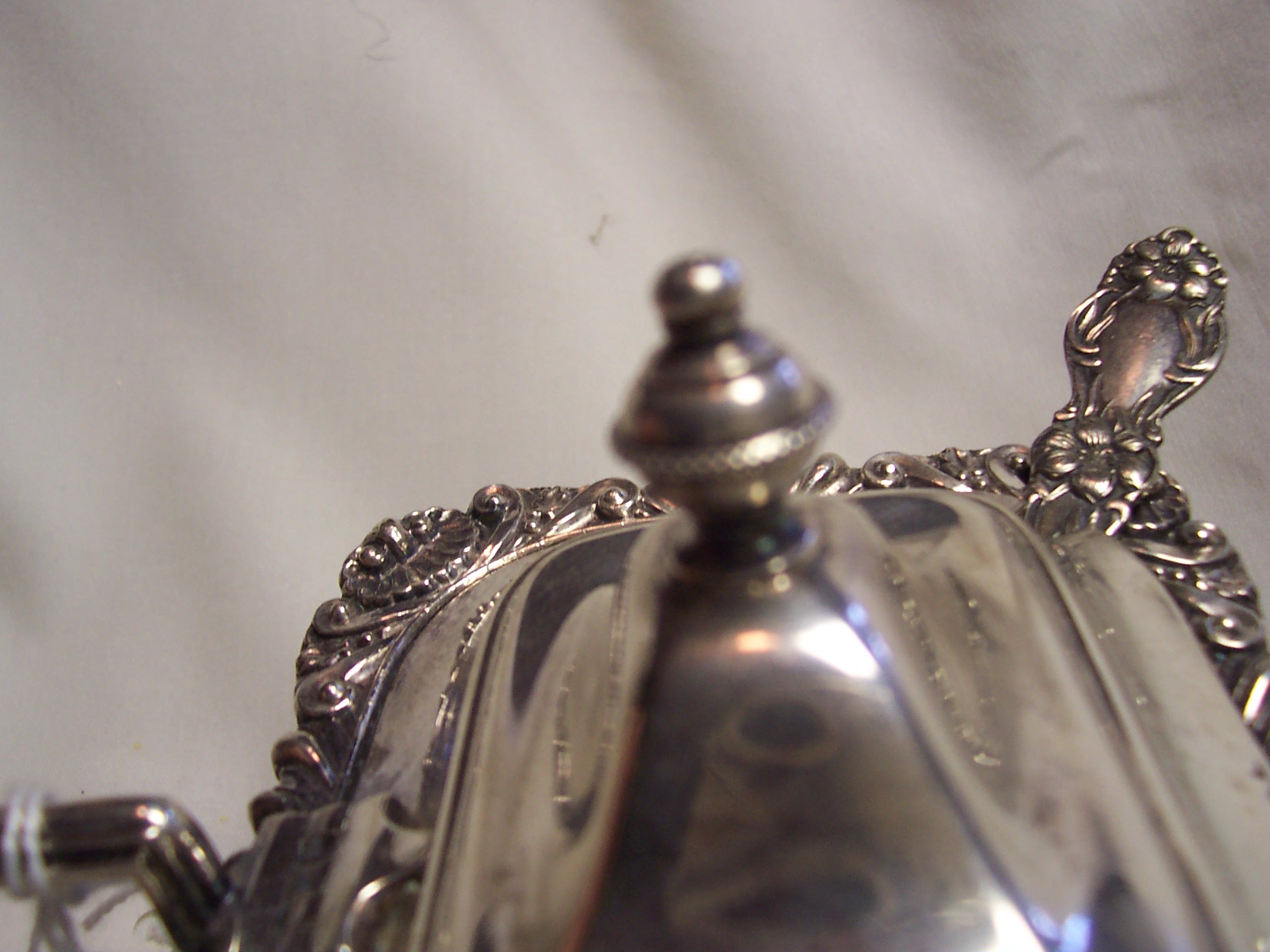 Crown Silver Plated Covered Condiment Spoon