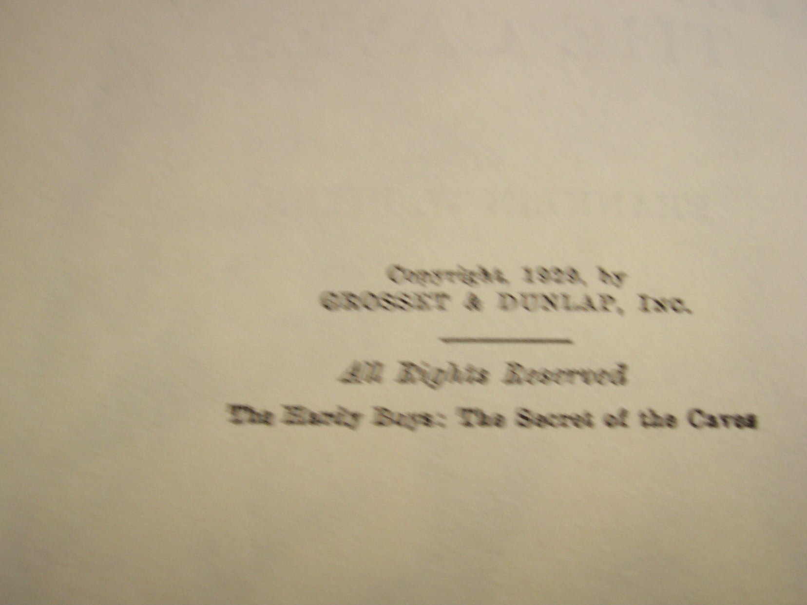 Hardy Boys Secret of the Caves Franklin W Dixon 1929