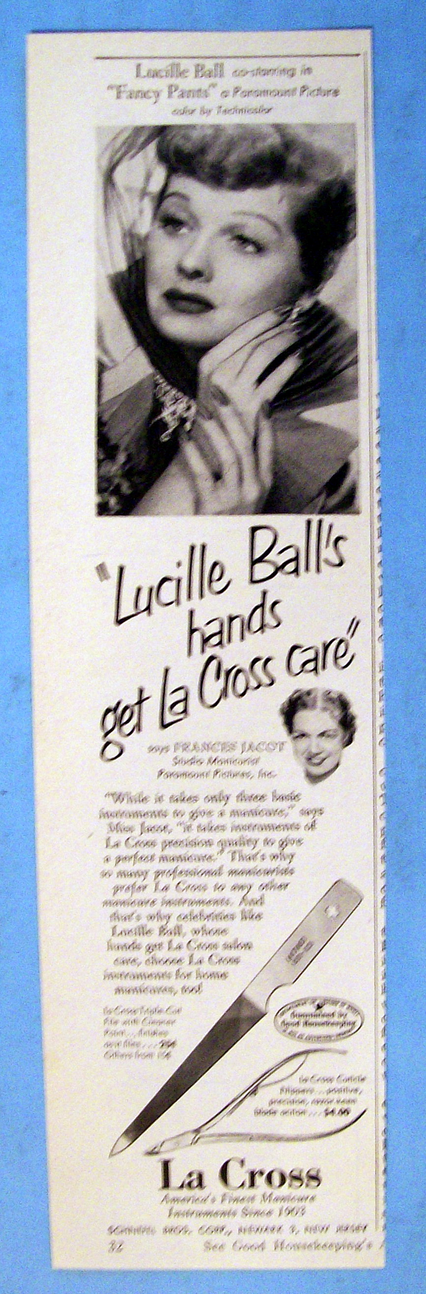 Vintage Ad: 1950 La Cross with Lucille Ball