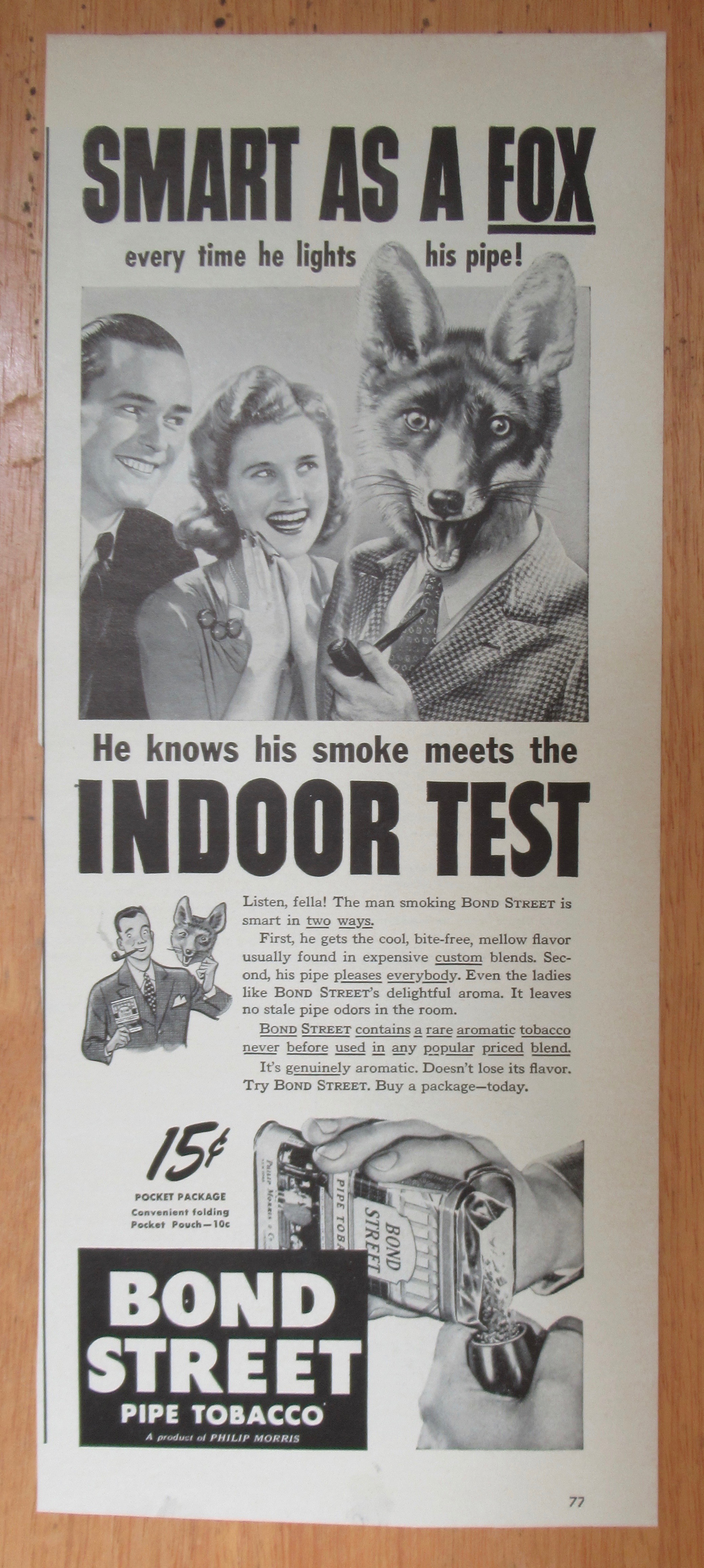 1943 Bond Street Pipe Tobacco with Smart as a Fox