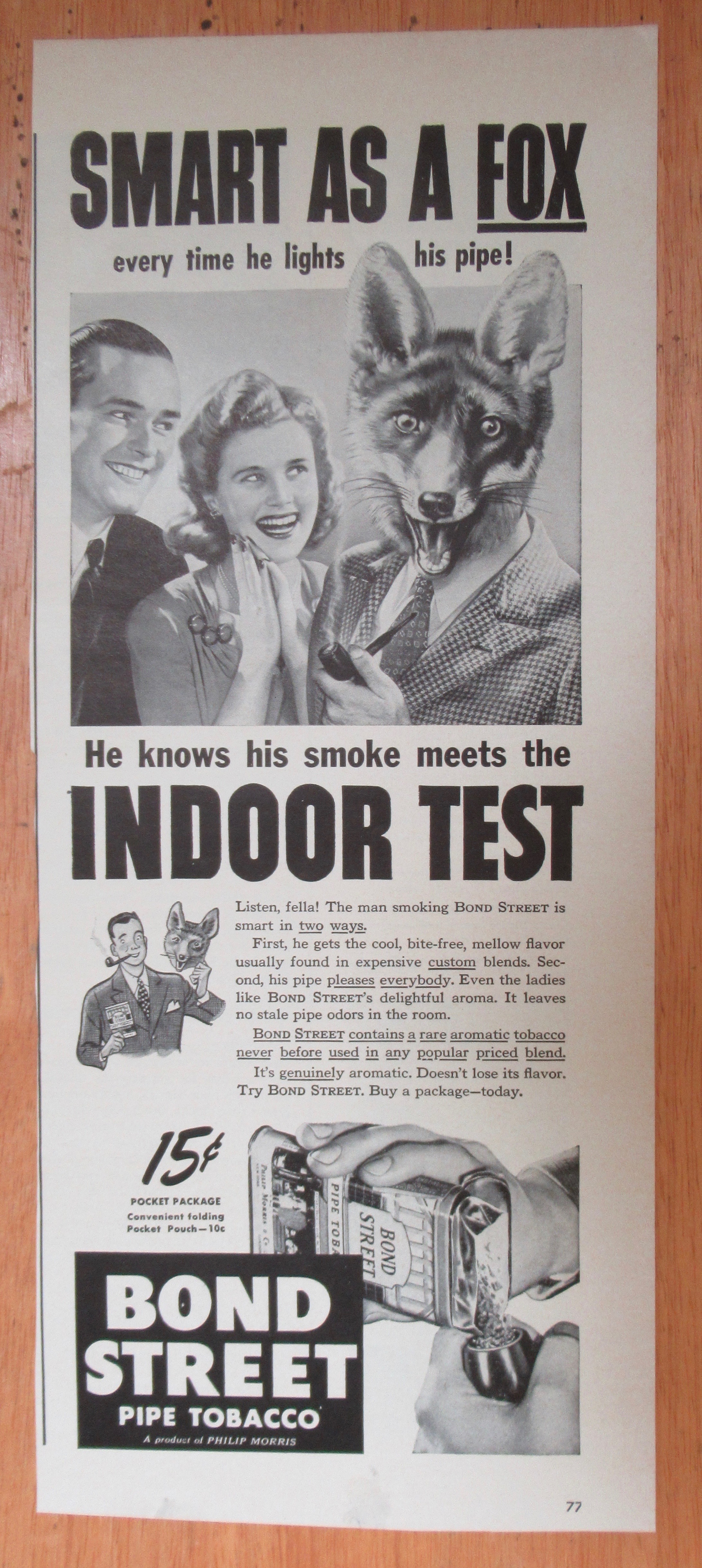 1943 Bond Street Pipe Tobacco with Smart as a Fox