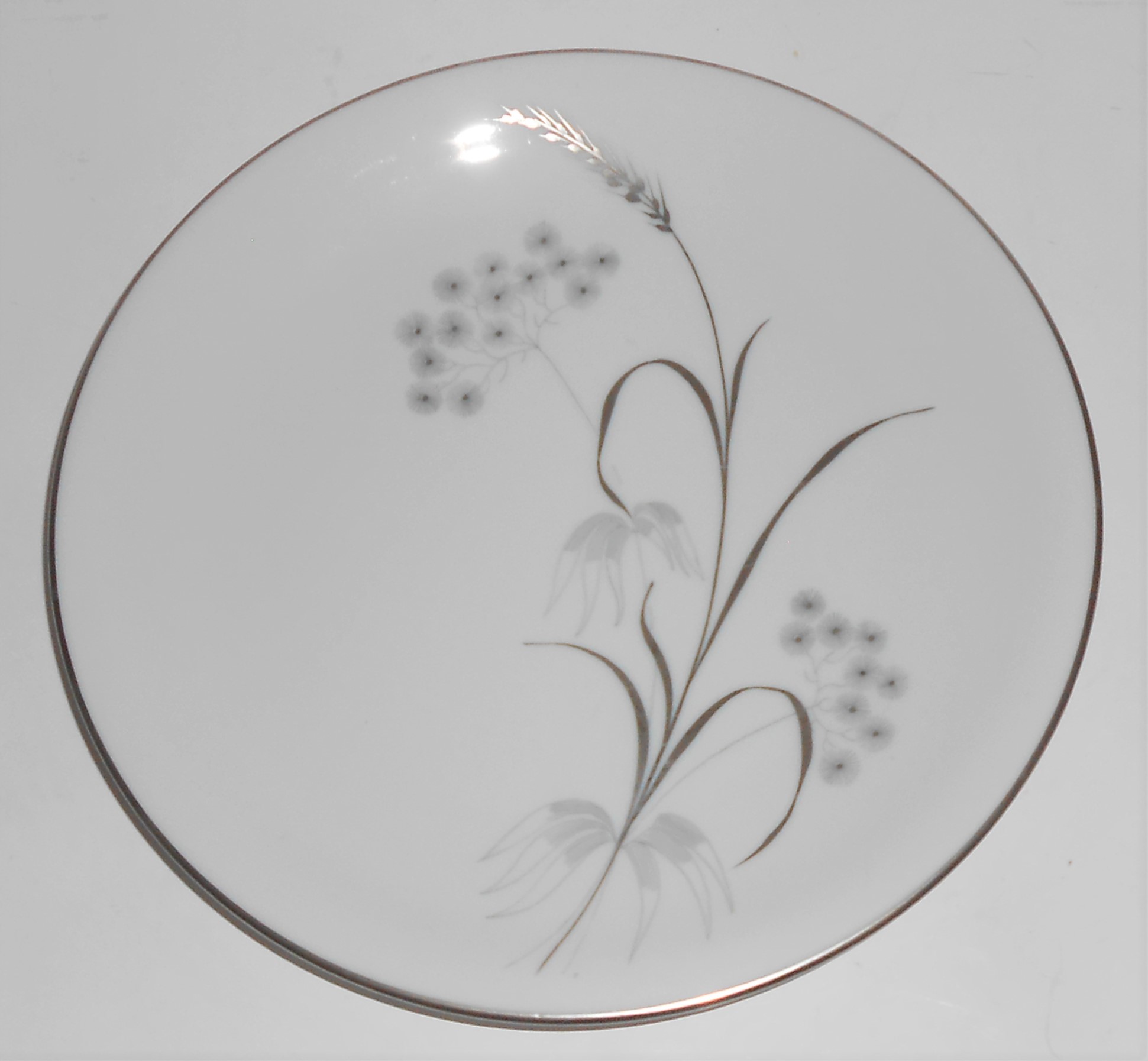 Rosenthal Porcelain China Platinum Wheat 6741 Salad Pl