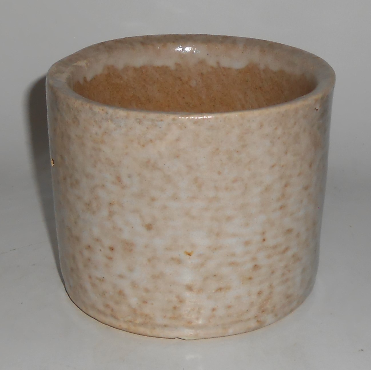 Zanesville Stoneware Pottery Homespun White Over Brown