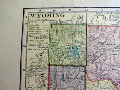 1904 Map Wyoming And Utah