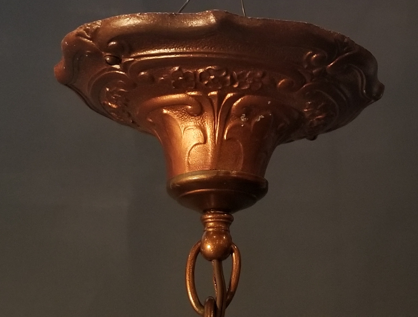 Brass ceiling pendant ca 1920