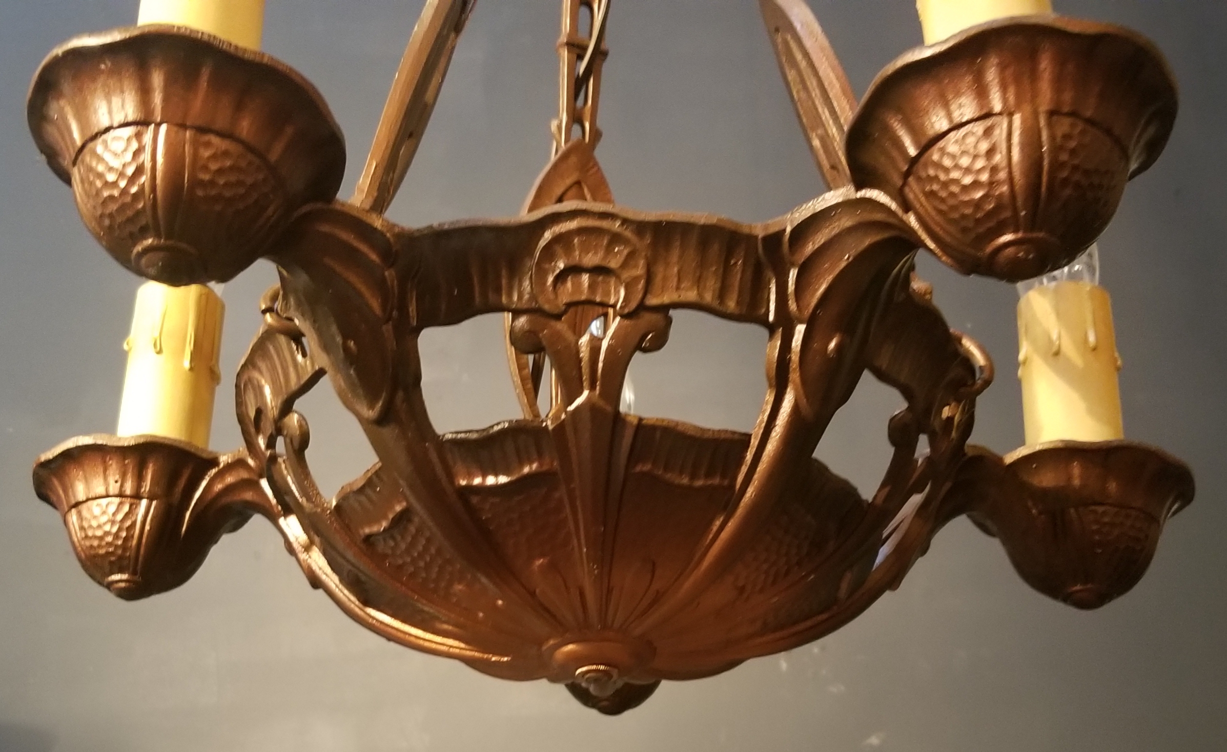 Brass ceiling pendant ca 1920