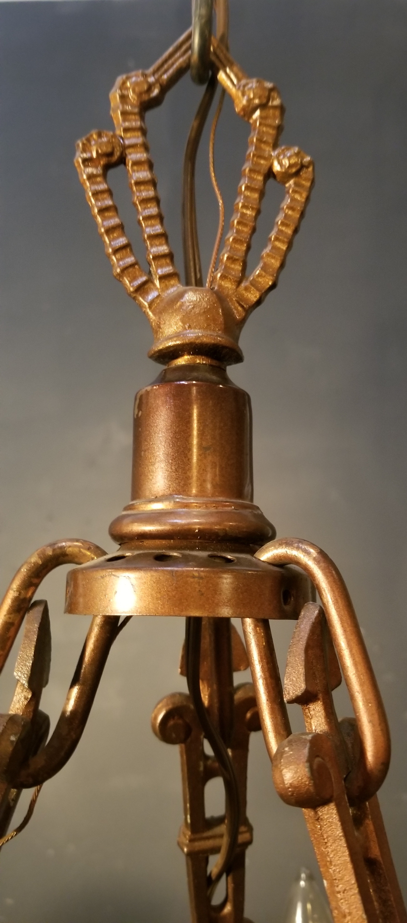 Brass ceiling pendant ca 1920