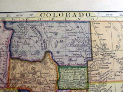 1904 Map Colorado And New Mexico