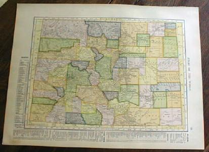 1904 Map Colorado And New Mexico
