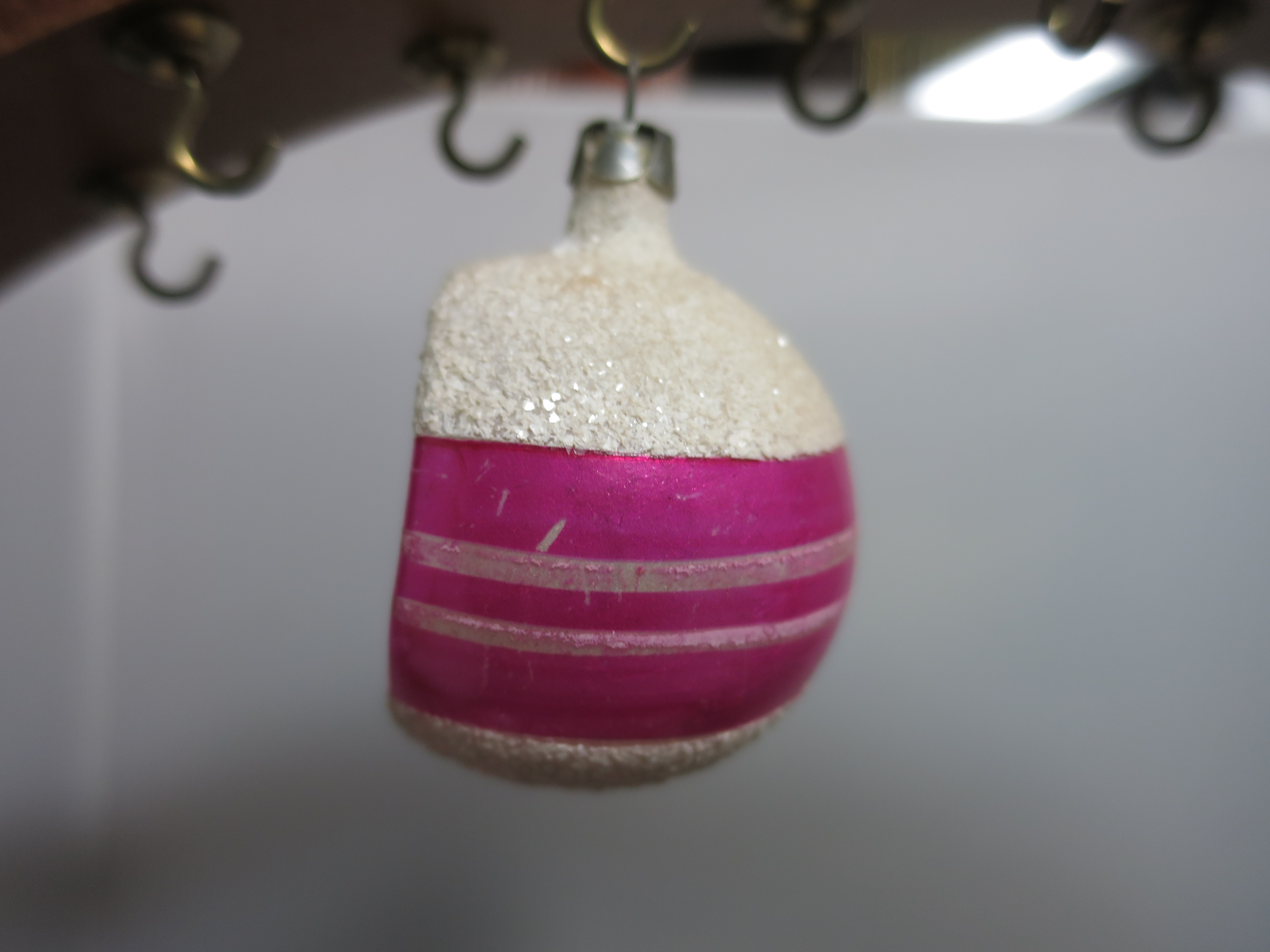 Vintage Indent Mercury Glass Christmas Tree Bulb