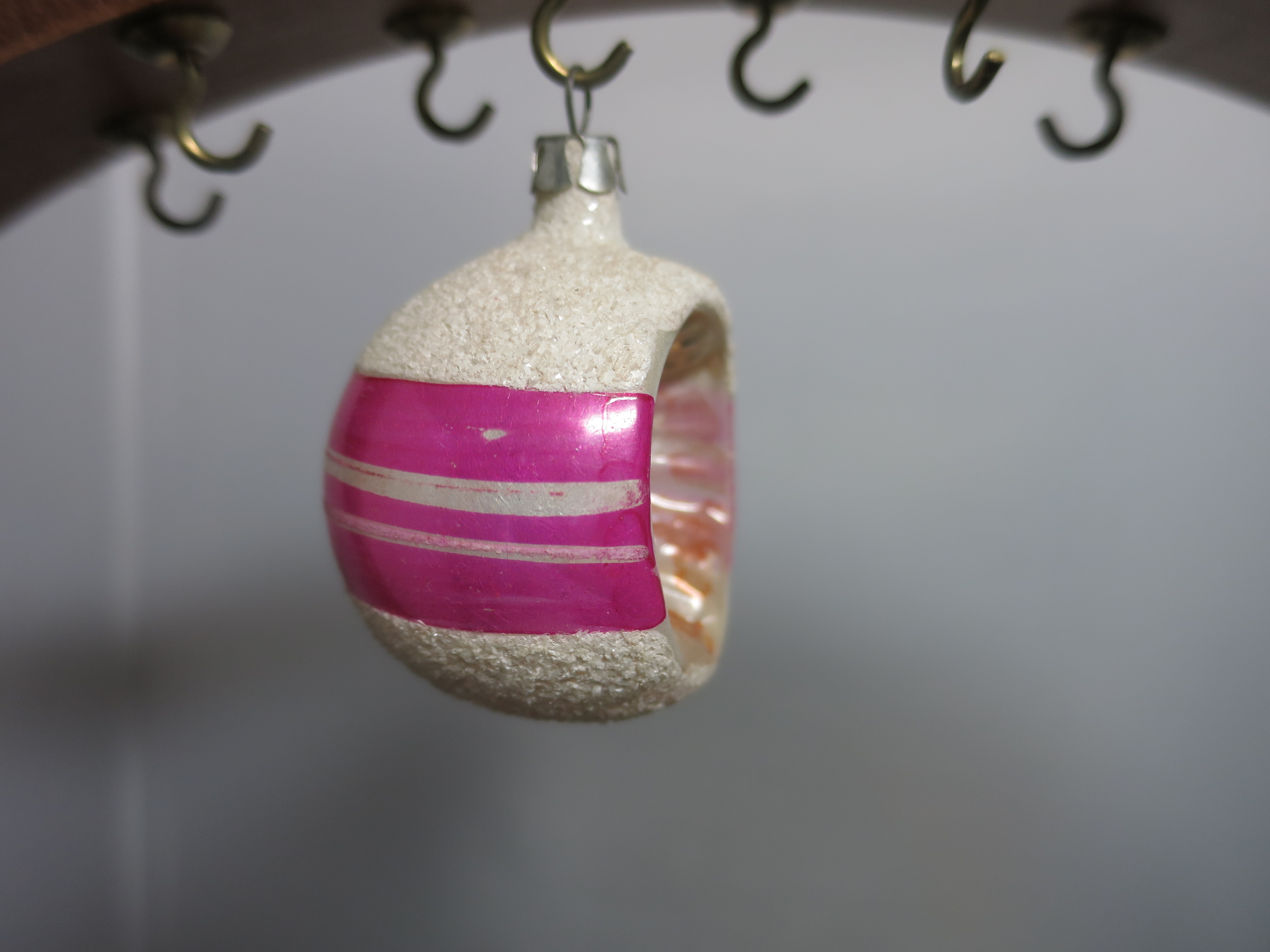Vintage Indent Mercury Glass Christmas Tree Bulb