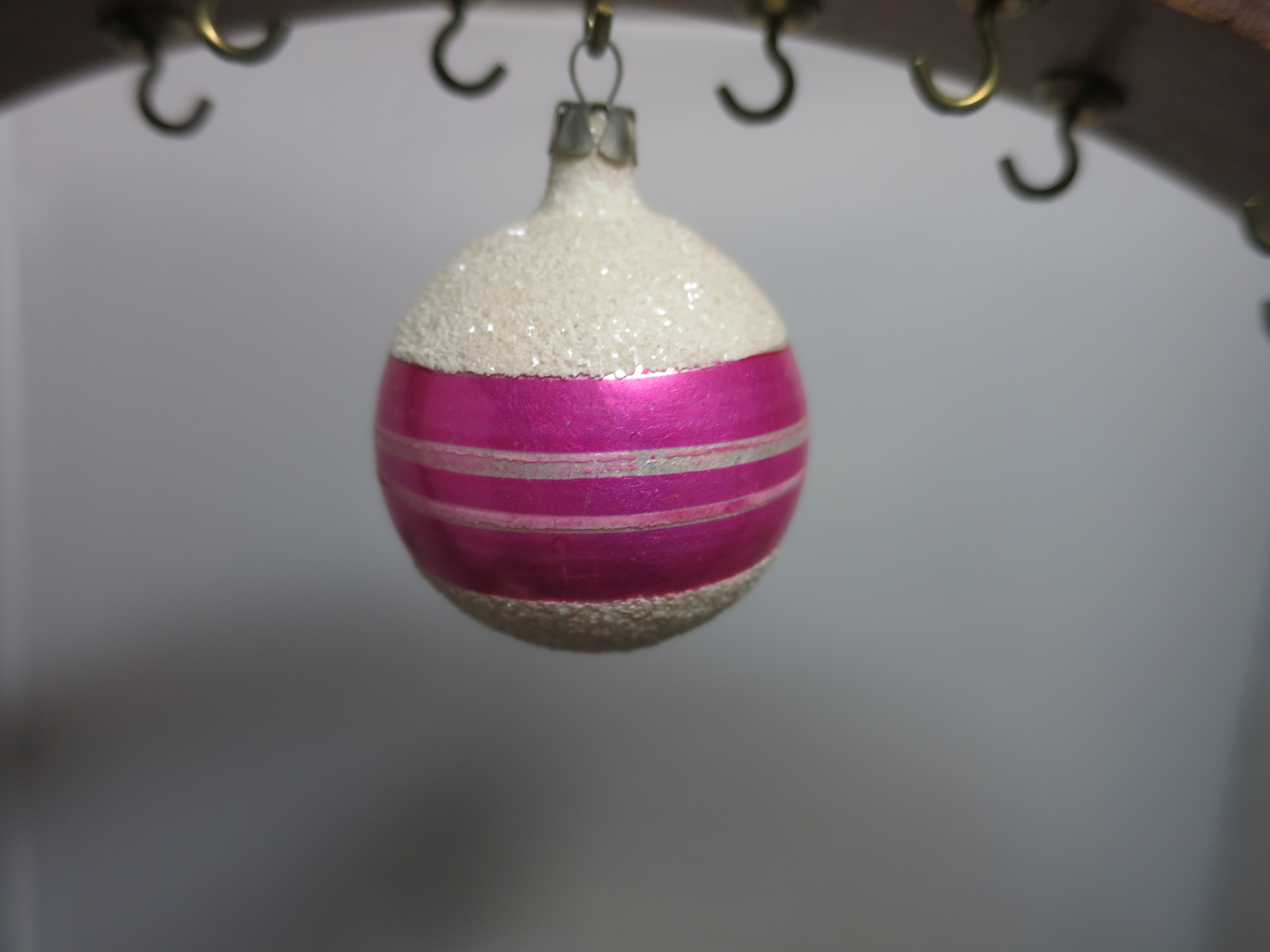 Vintage Indent Mercury Glass Christmas Tree Bulb