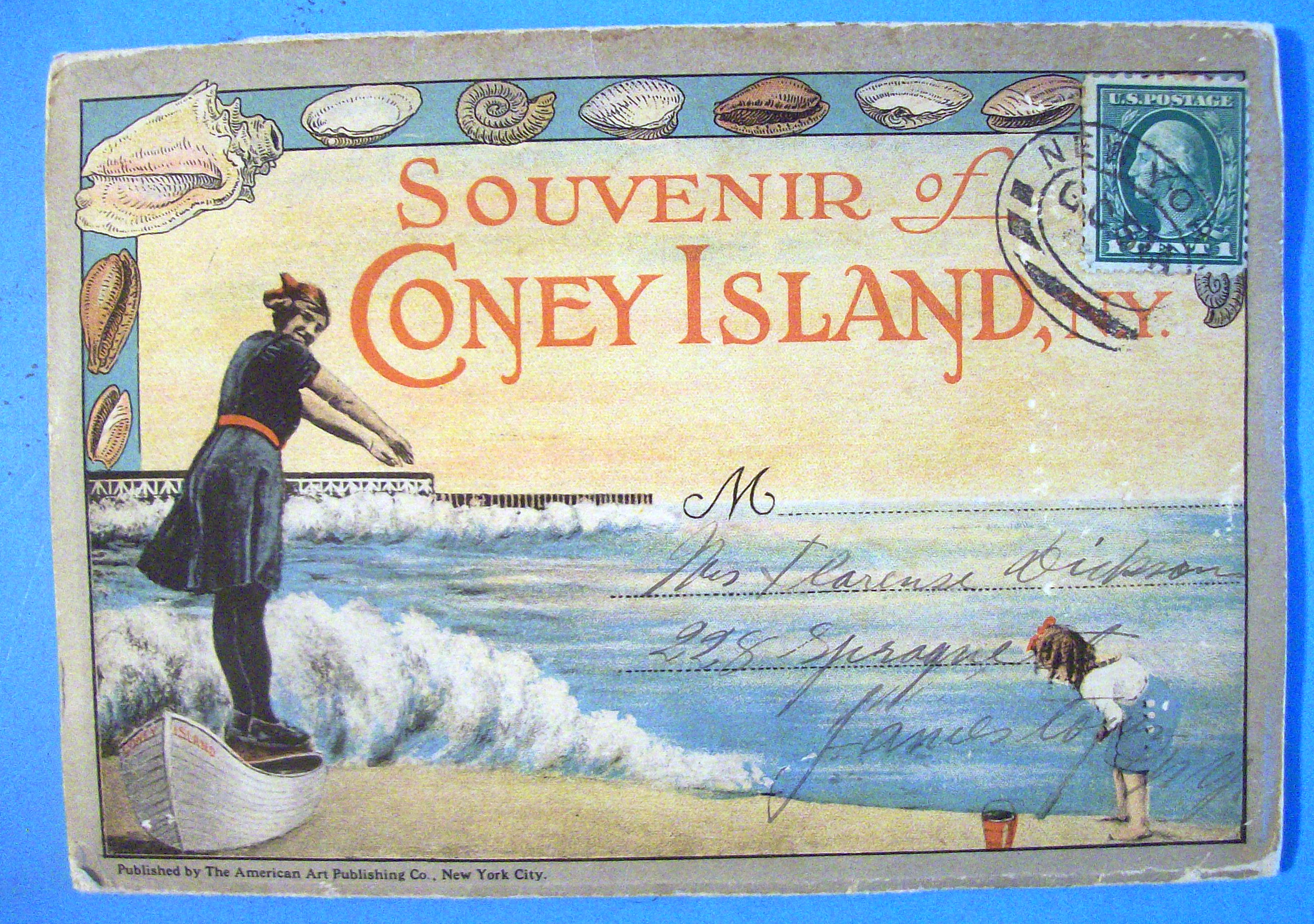 Souvenir Postcard Folder of  Coney Island, New York