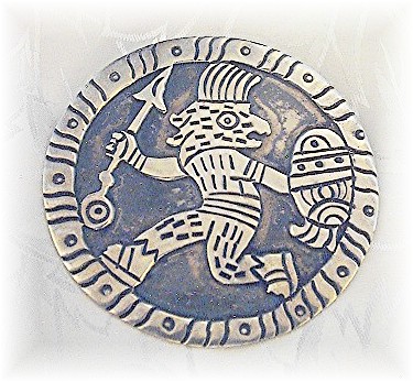 Taxco Mexico Sterling Silver FAR FAN Brooch