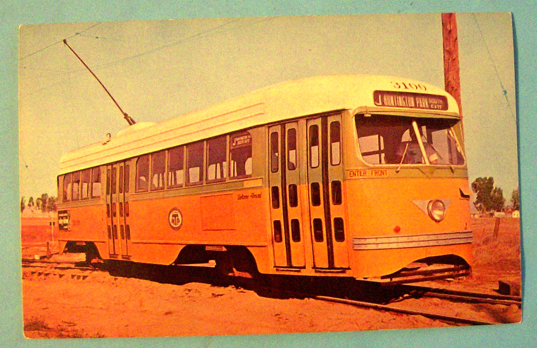 PCC Streamliner #3100 Postcard