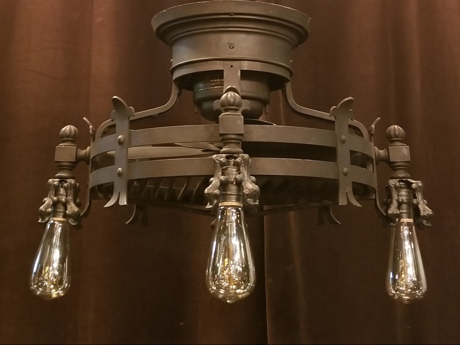 FANDOLIER  1920's pullman TRAINCAR LIGHT FAN