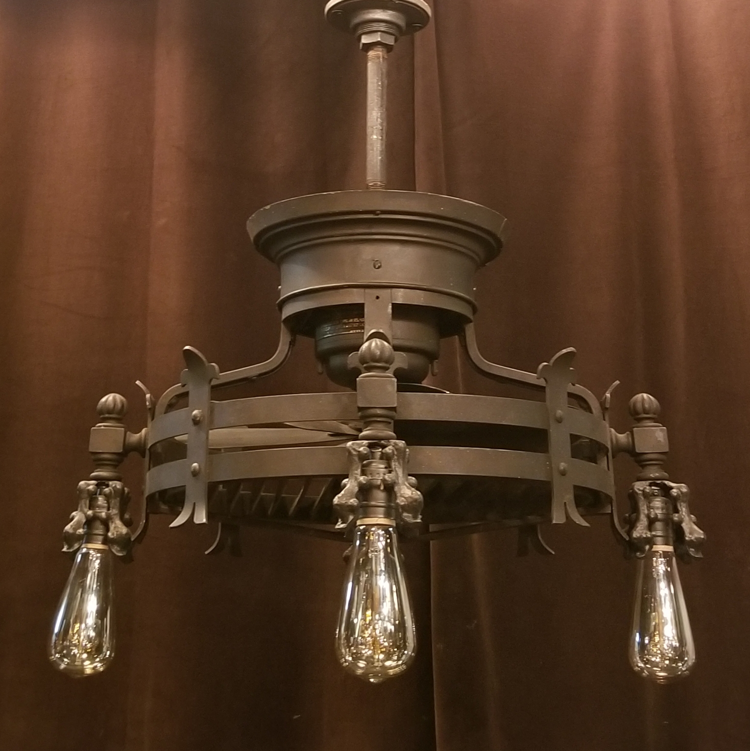 FANDOLIER  1920's pullman TRAINCAR LIGHT FAN