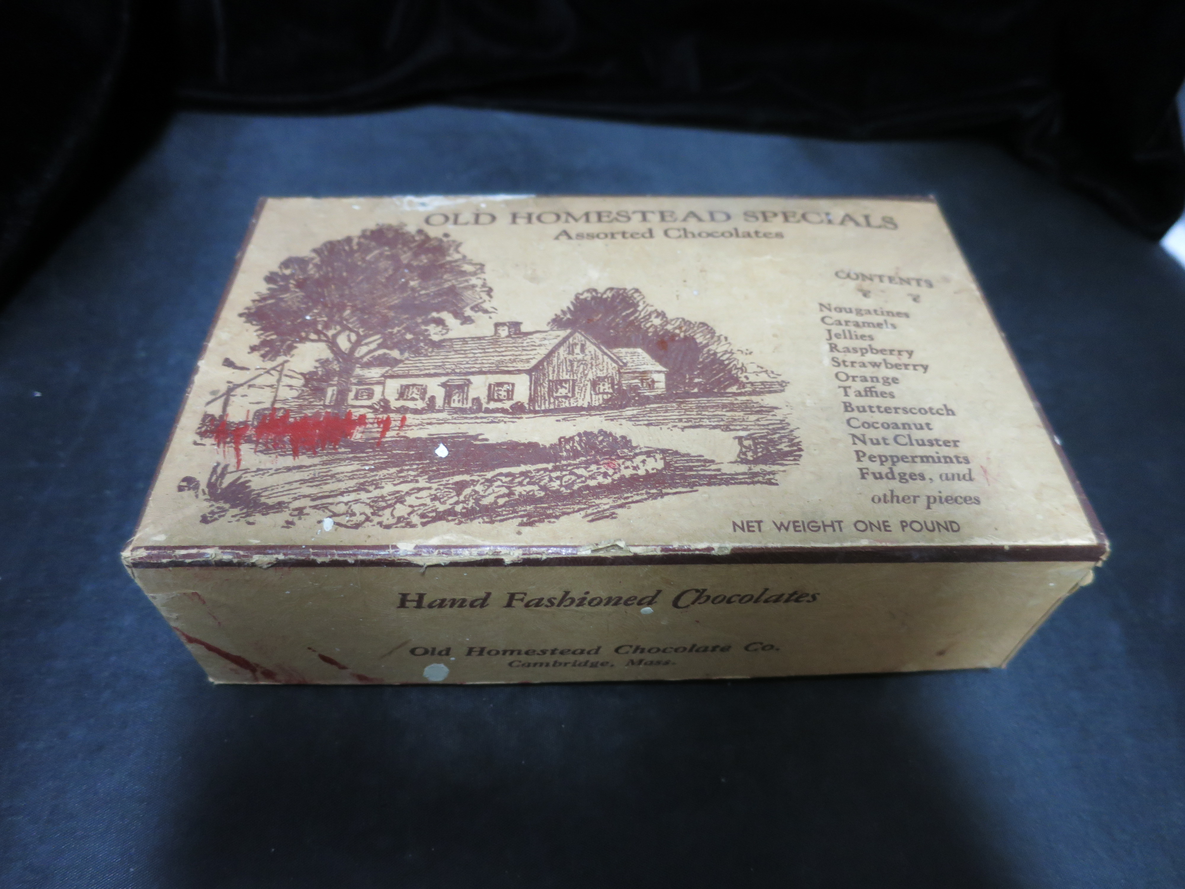 Vintage Old Homestead Specials Cardboard Chocolate Box