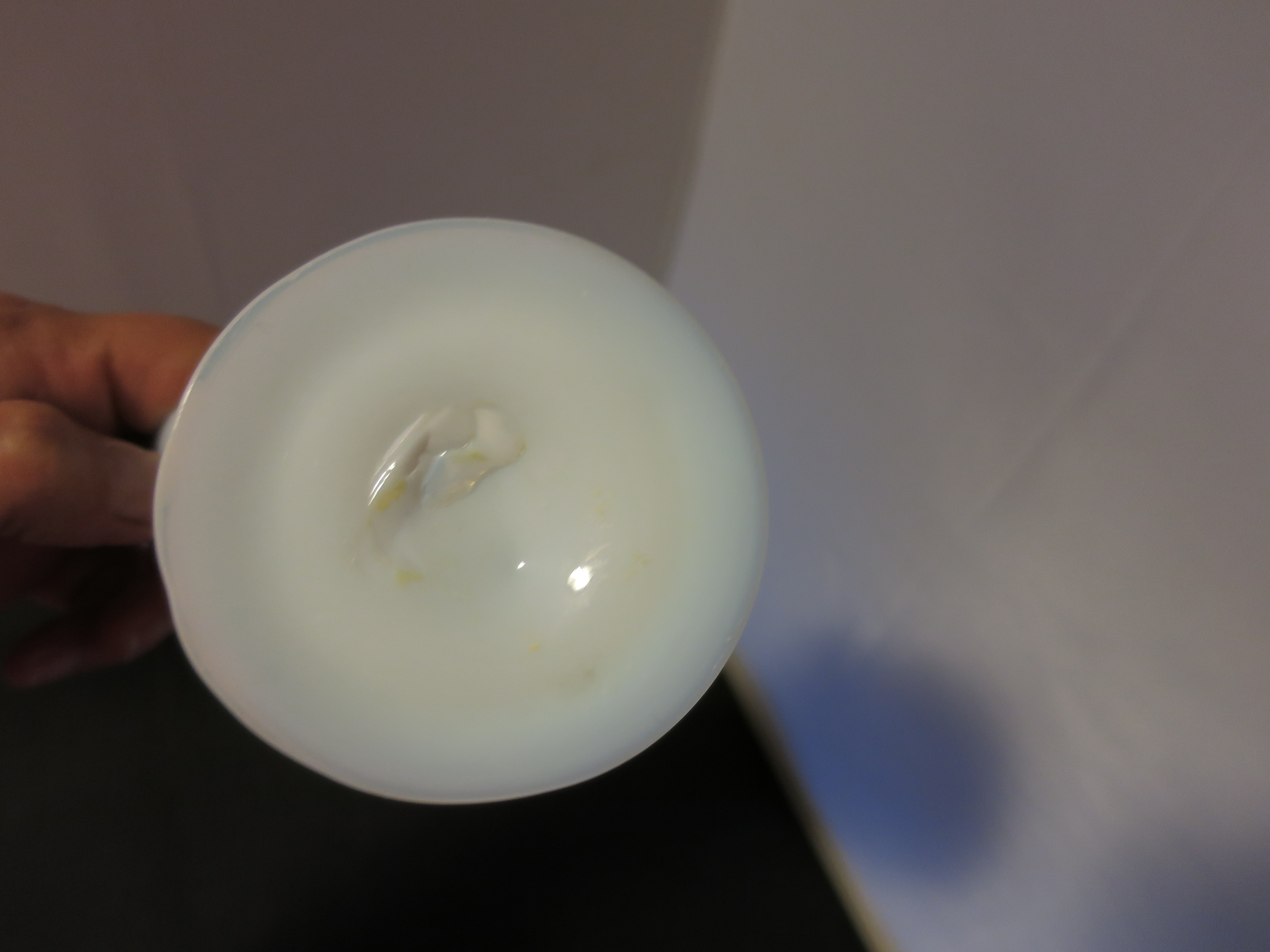 Blown Art Glass Milk Glass Cup Mug