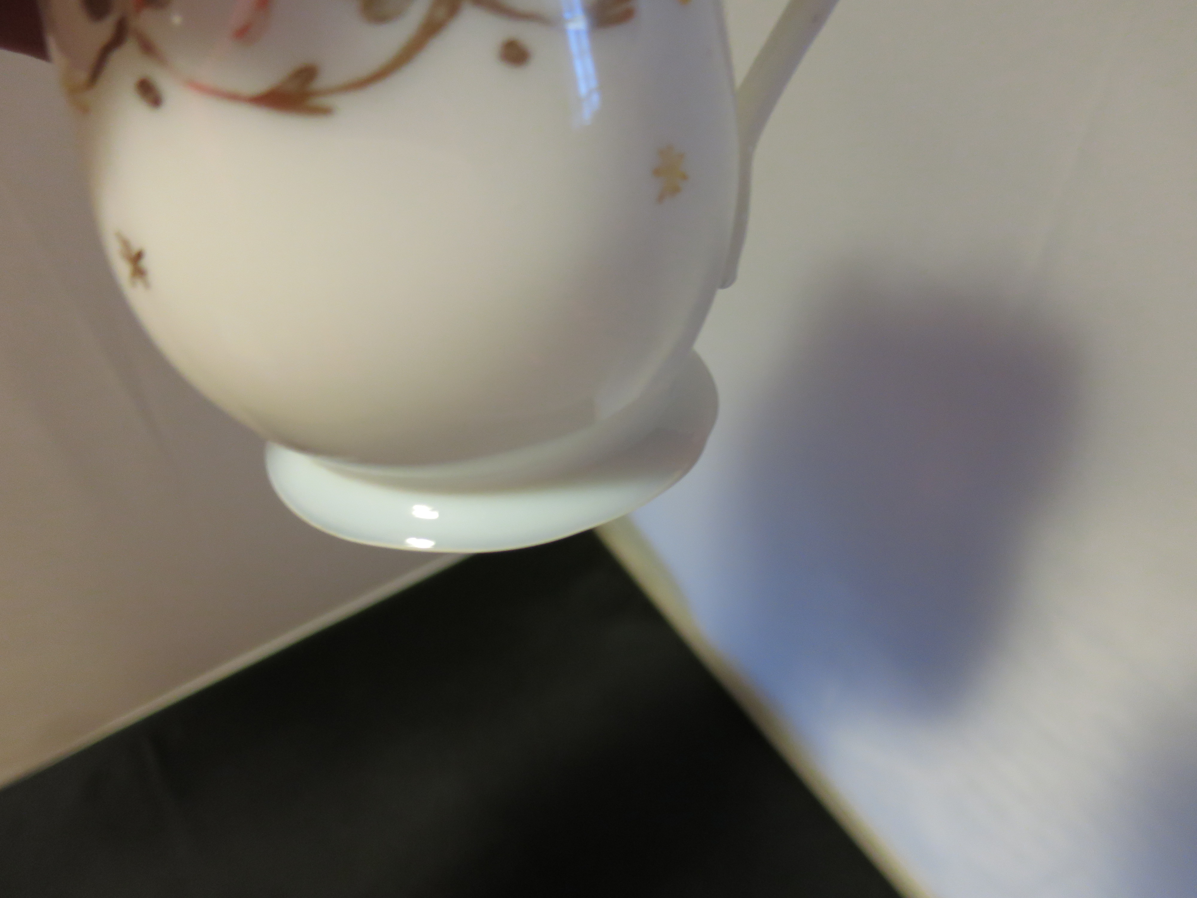 Blown Art Glass Milk Glass Cup Mug