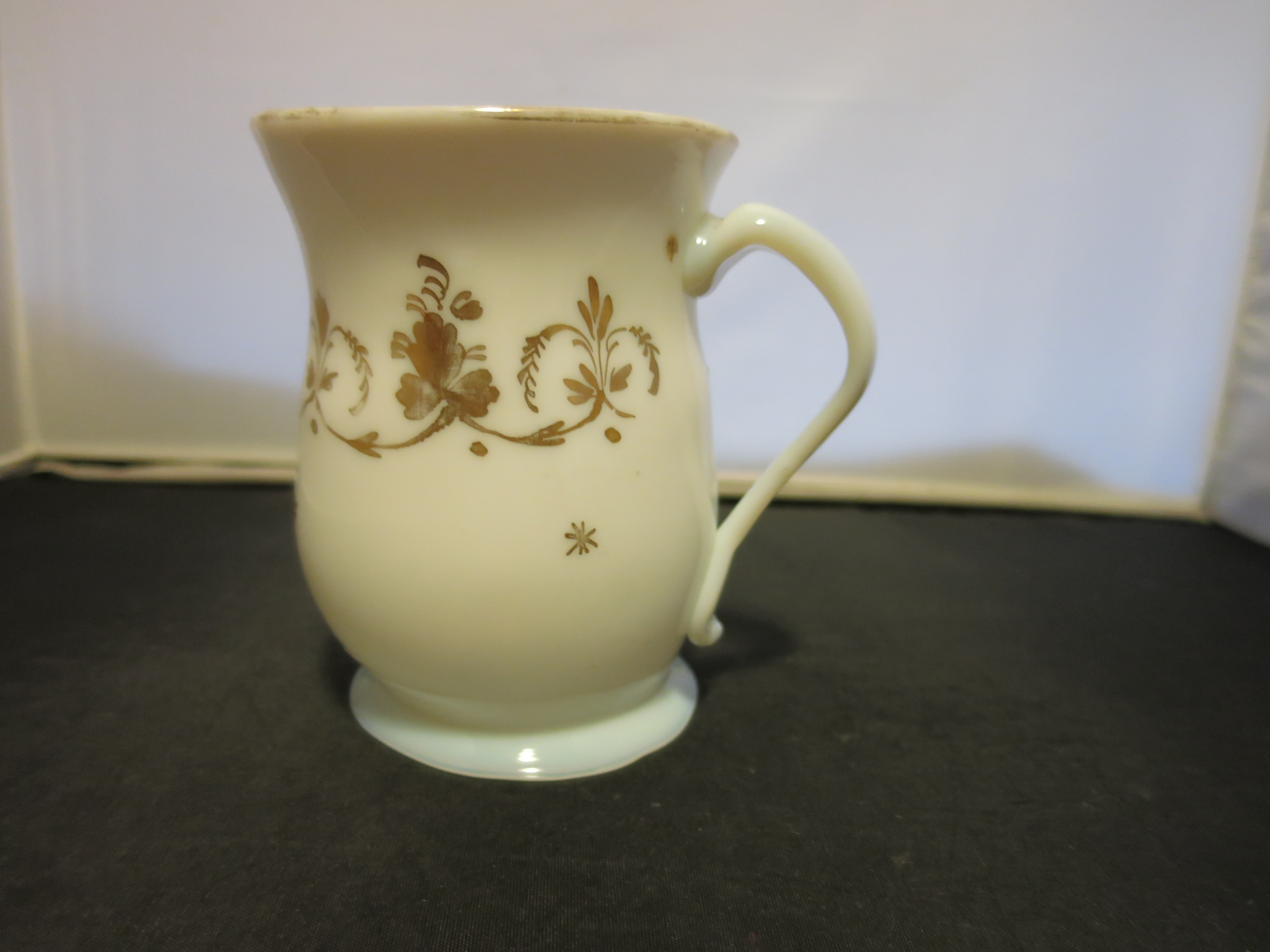 Blown Art Glass Milk Glass Cup Mug