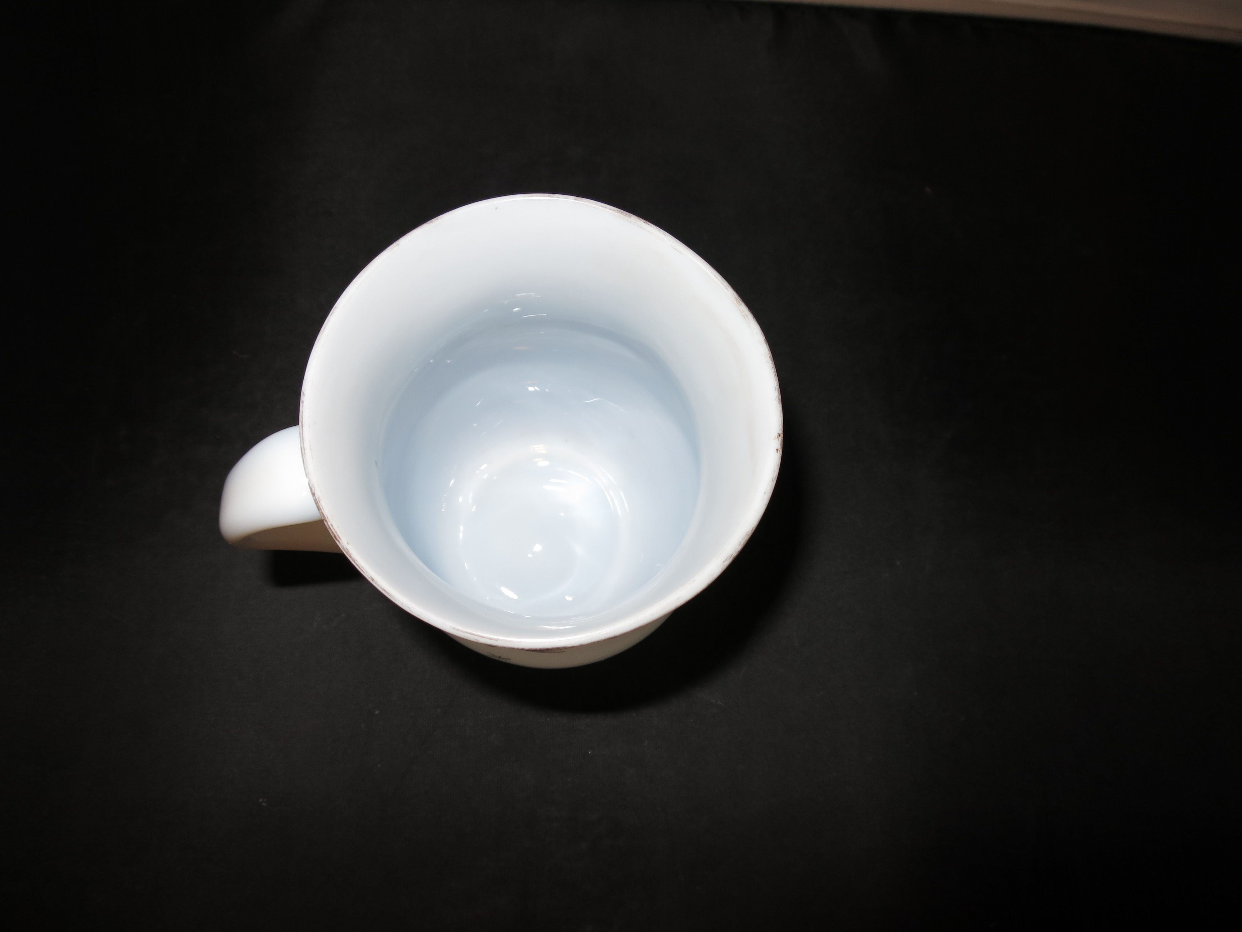 Blown Art Glass Milk Glass Cup Mug