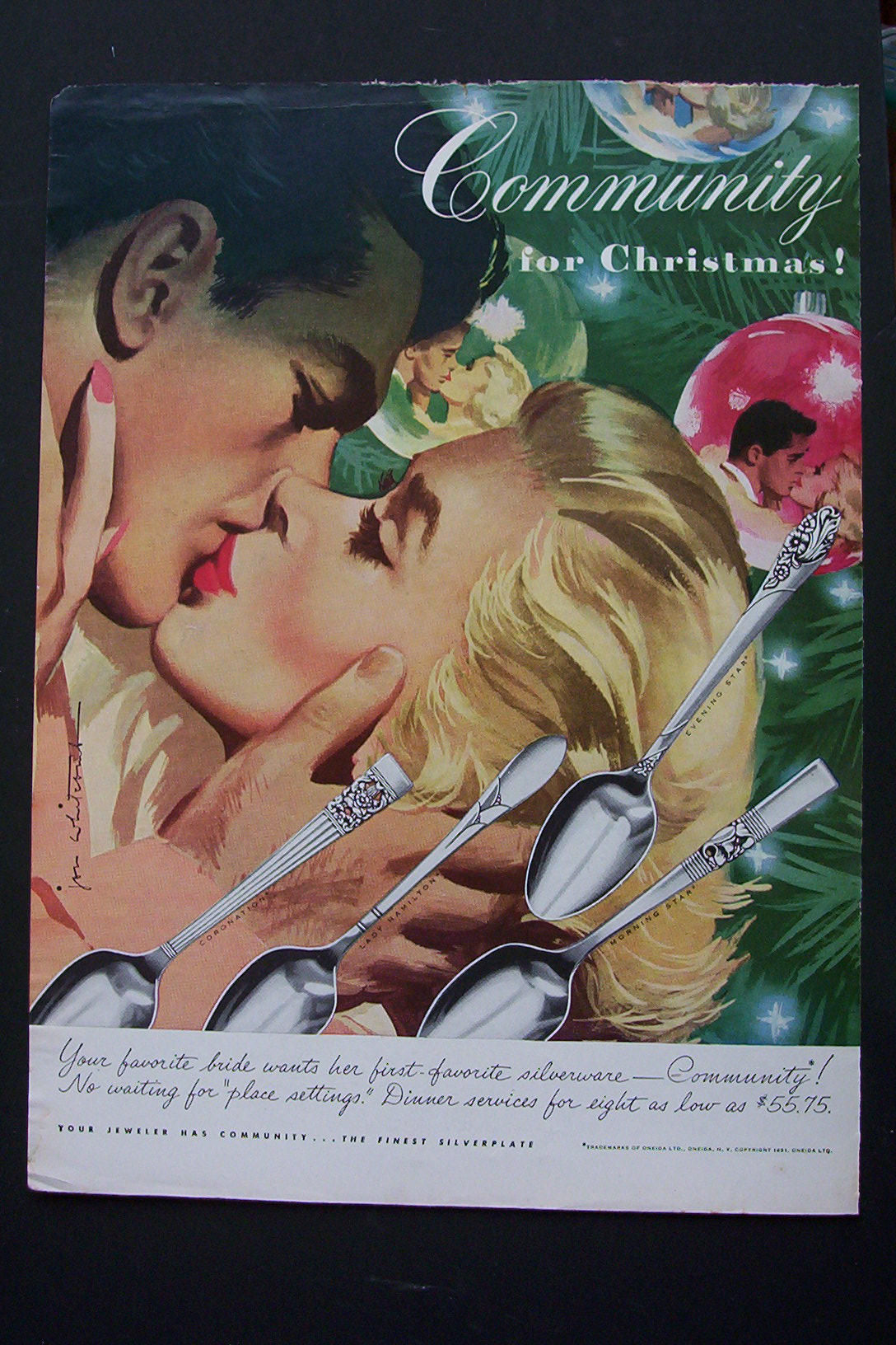1951 Community Silverplate with Couple & Styles