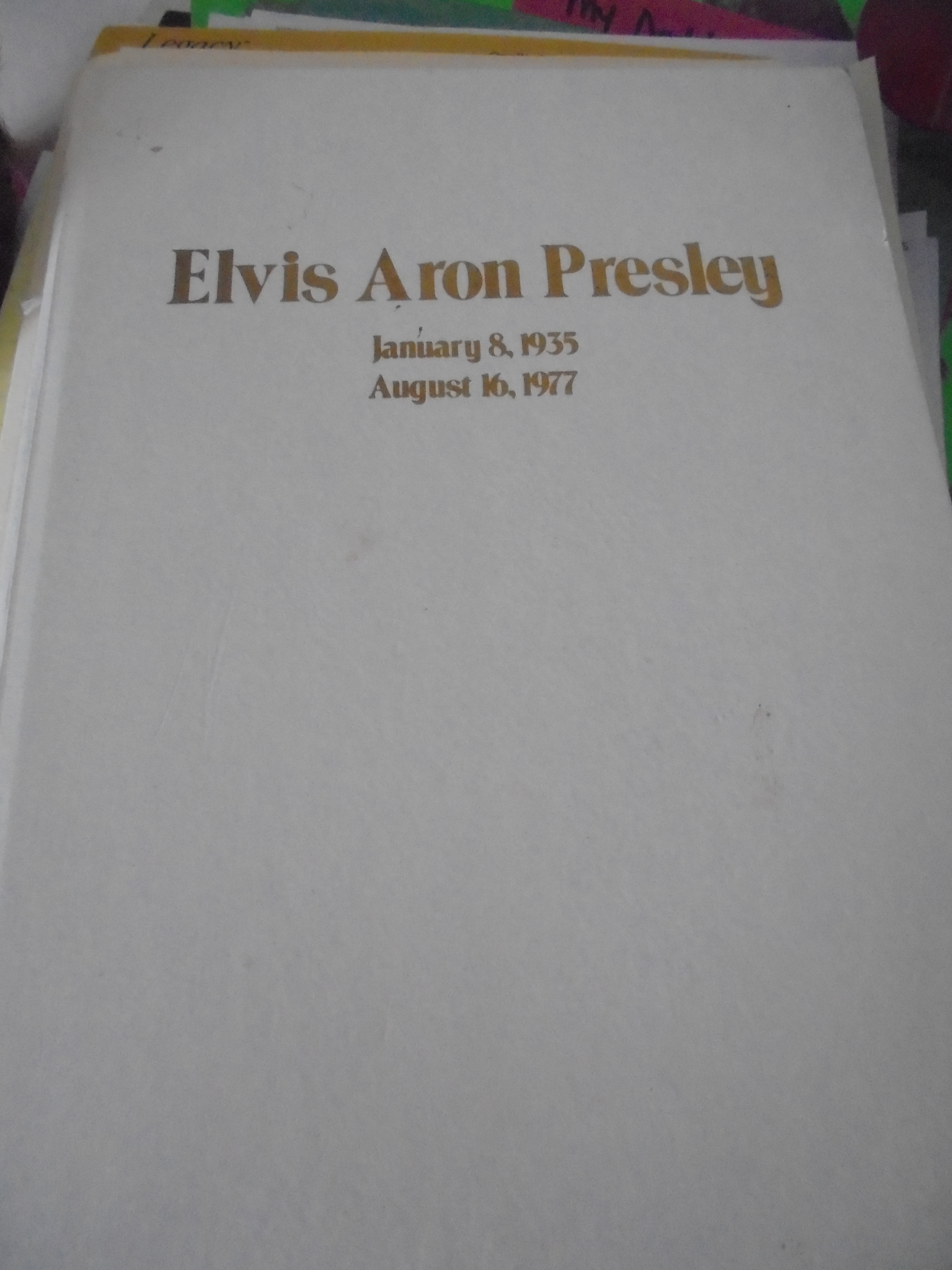 Elvis Presley Photoplay Tribute 1977 Cadrant
