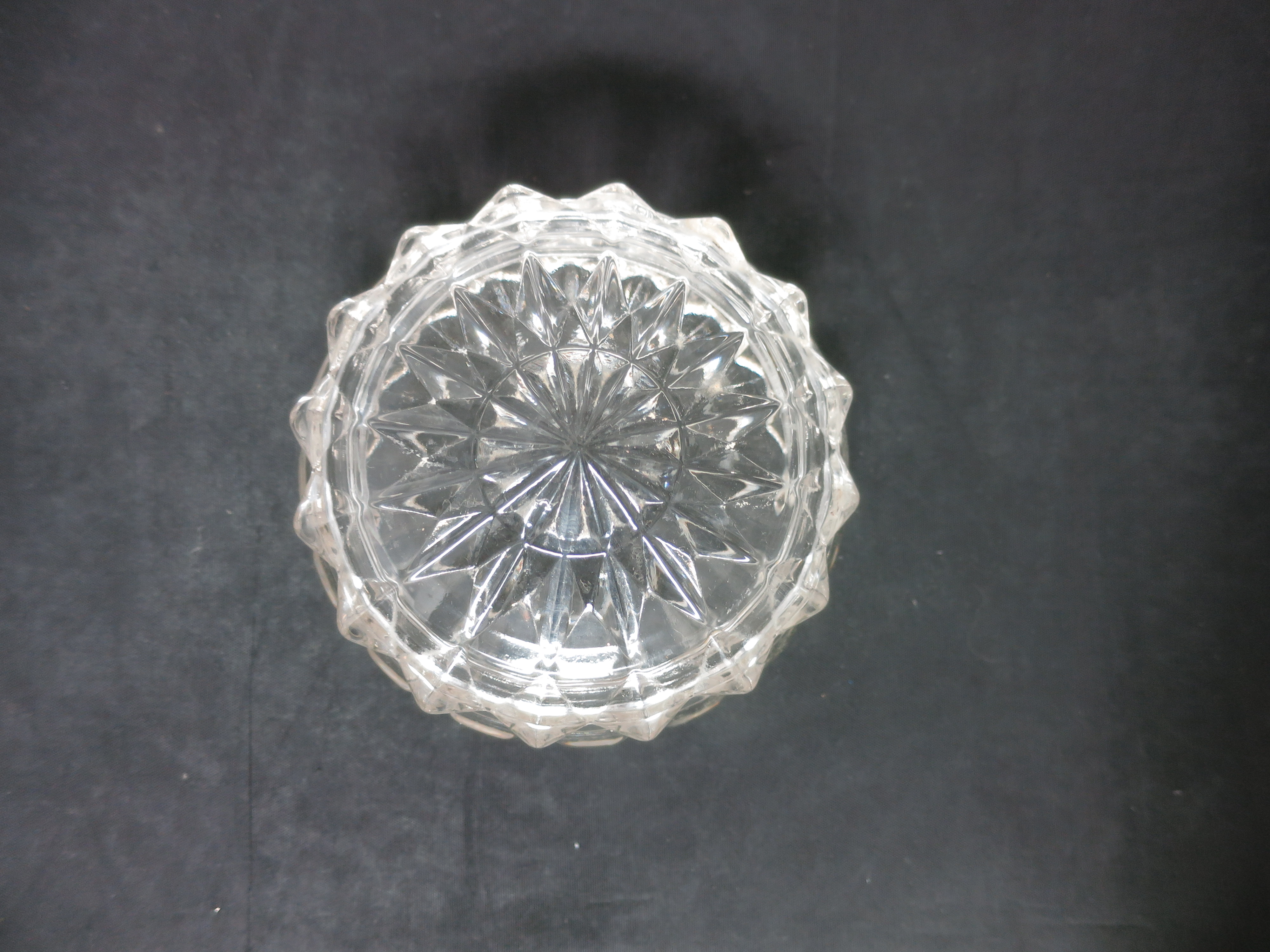 Vintage Pressed Glass Powder Jar
