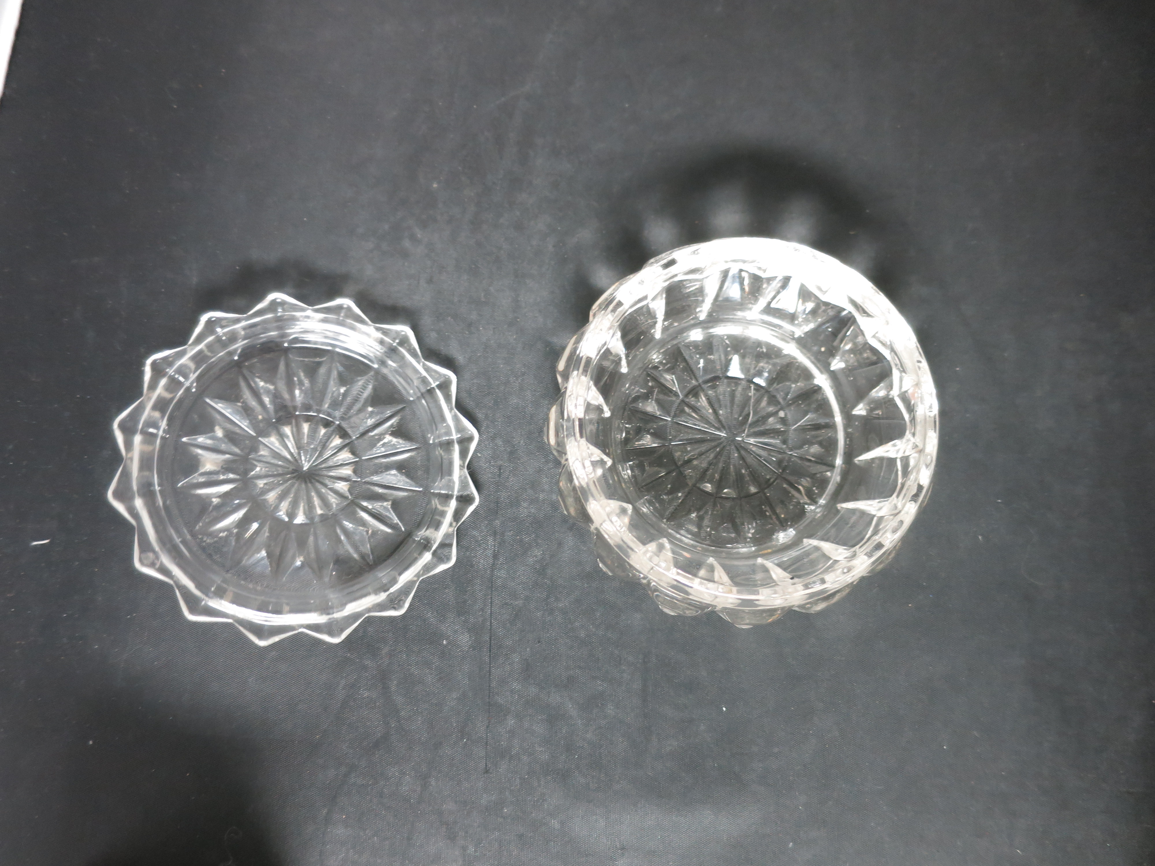 Vintage Pressed Glass Powder Jar