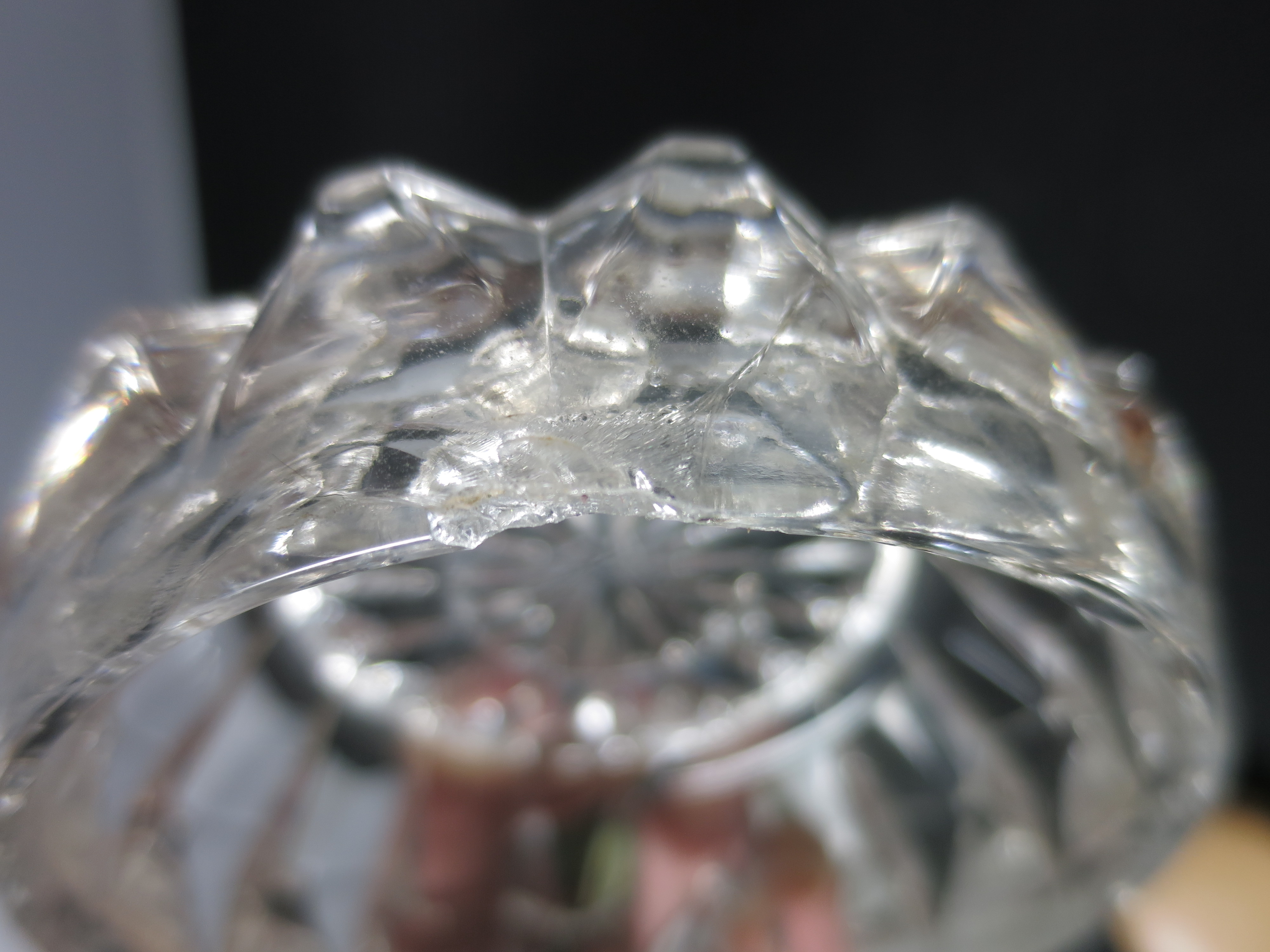 Vintage Pressed Glass Powder Jar
