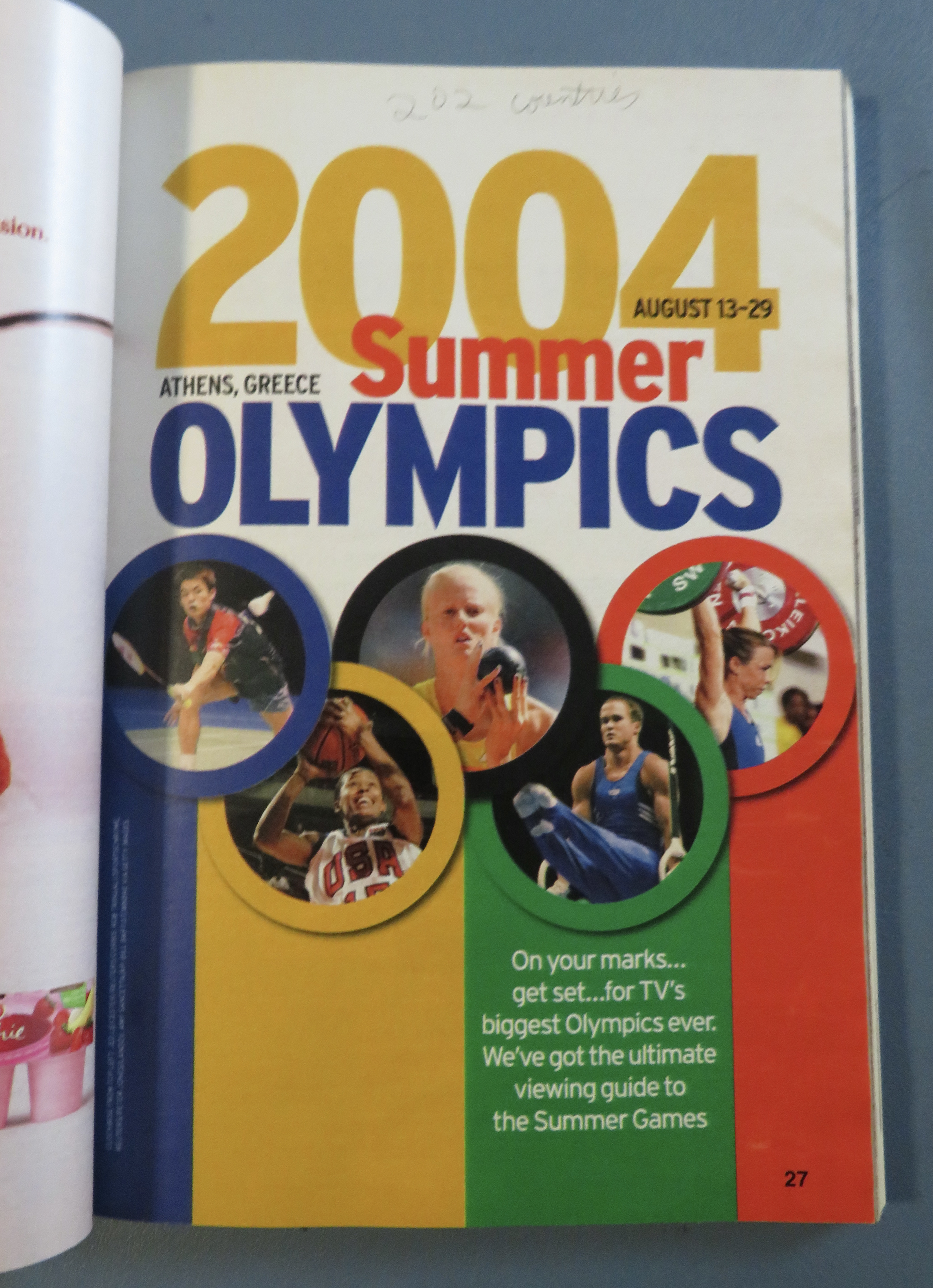 TV Guide August 15 - 21, 2004 Olympics Preview