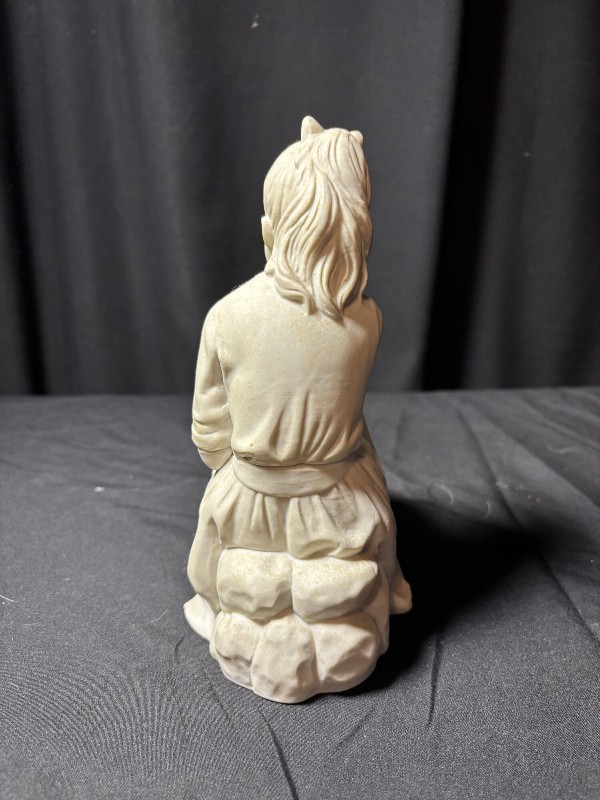 Andrea by Sadek Porcelain Girl Sitting on Rock Figurine #6633 Japan 7.5”