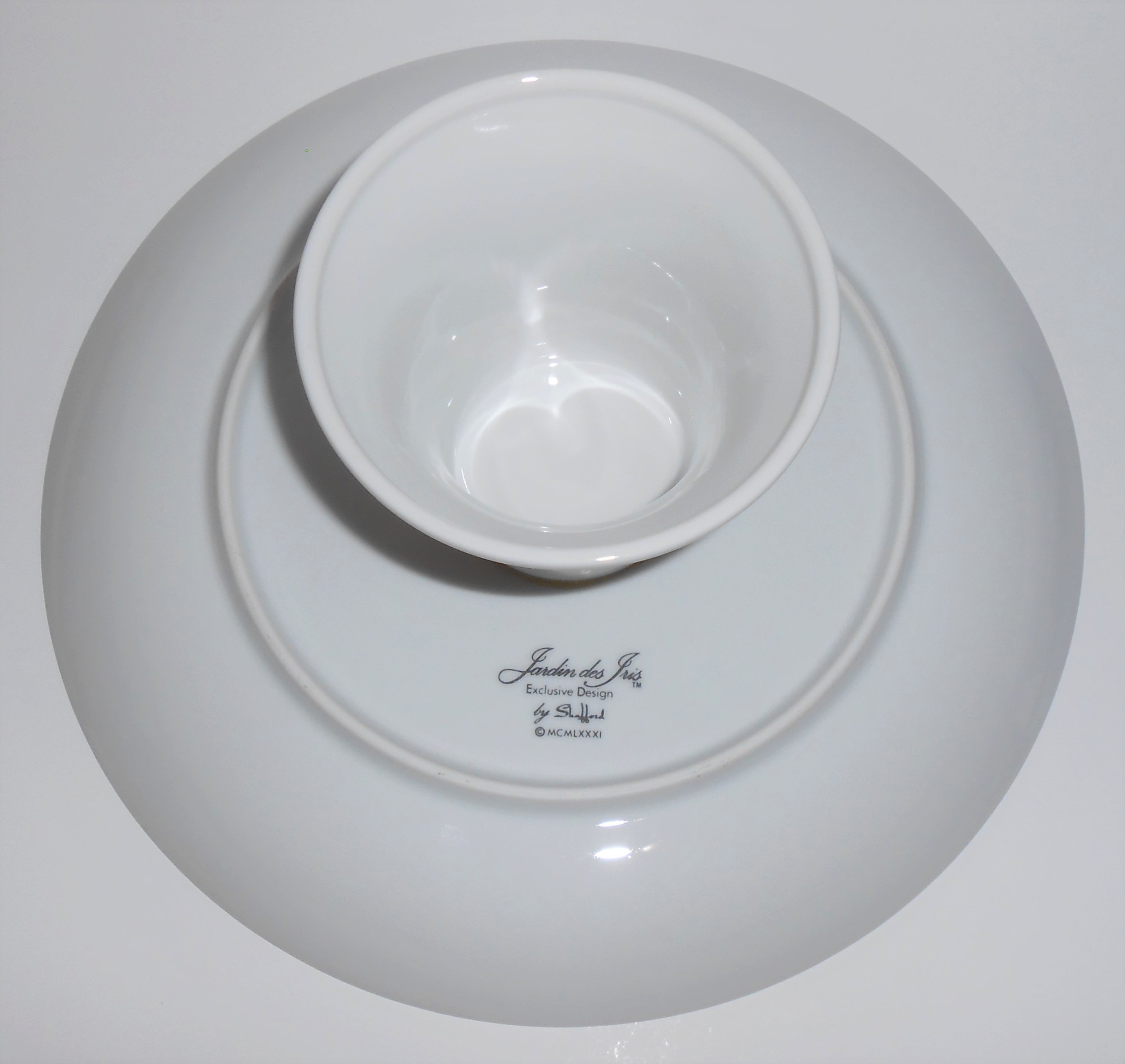 Shafford China Jardin Des Iris Floral Cake Plate