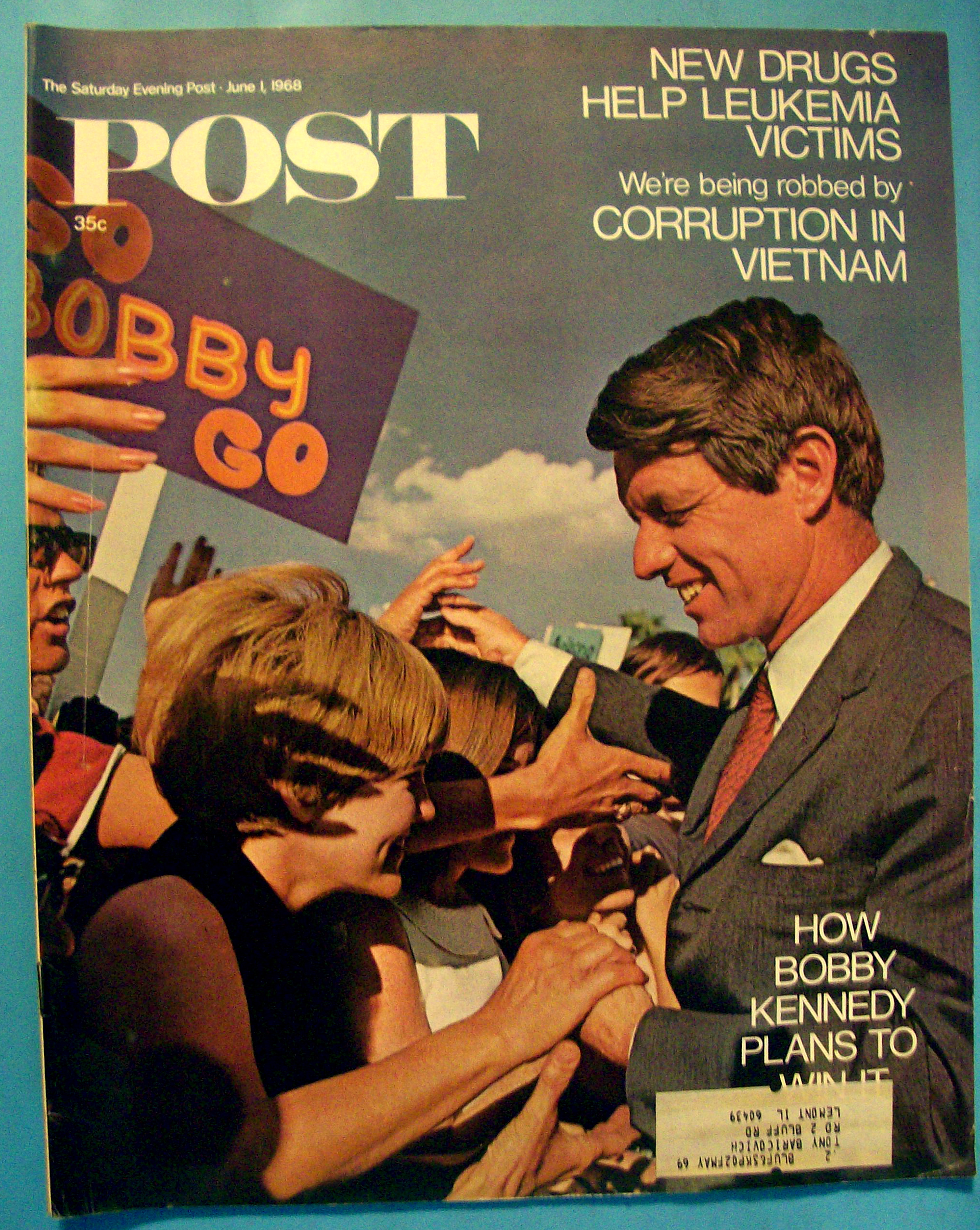 Saturday Evening Post Magazine - June 1, 1968 - Kennedy