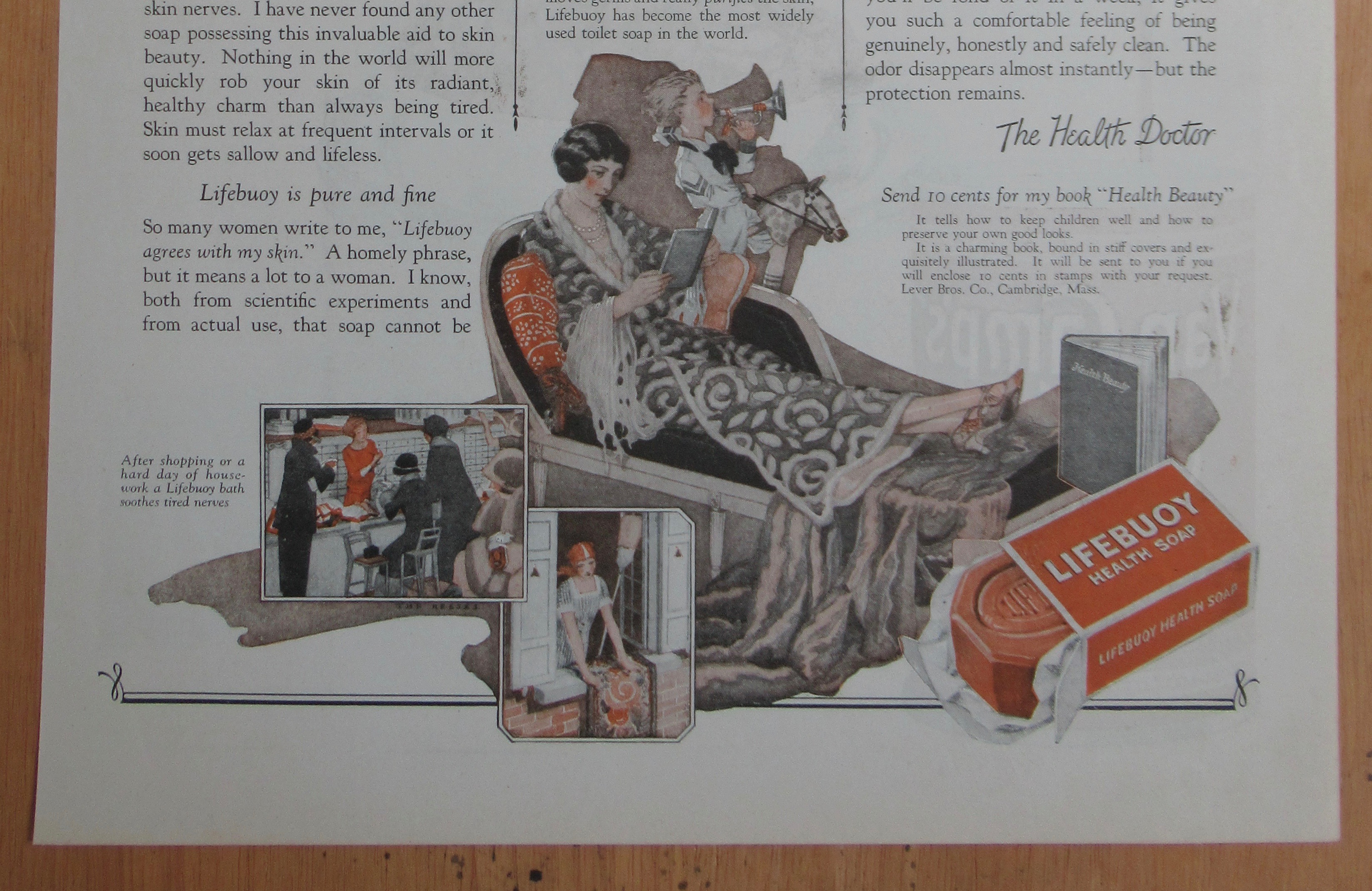 1924 Lifebuoy Health Soap with Woman Relaxing in Chair
