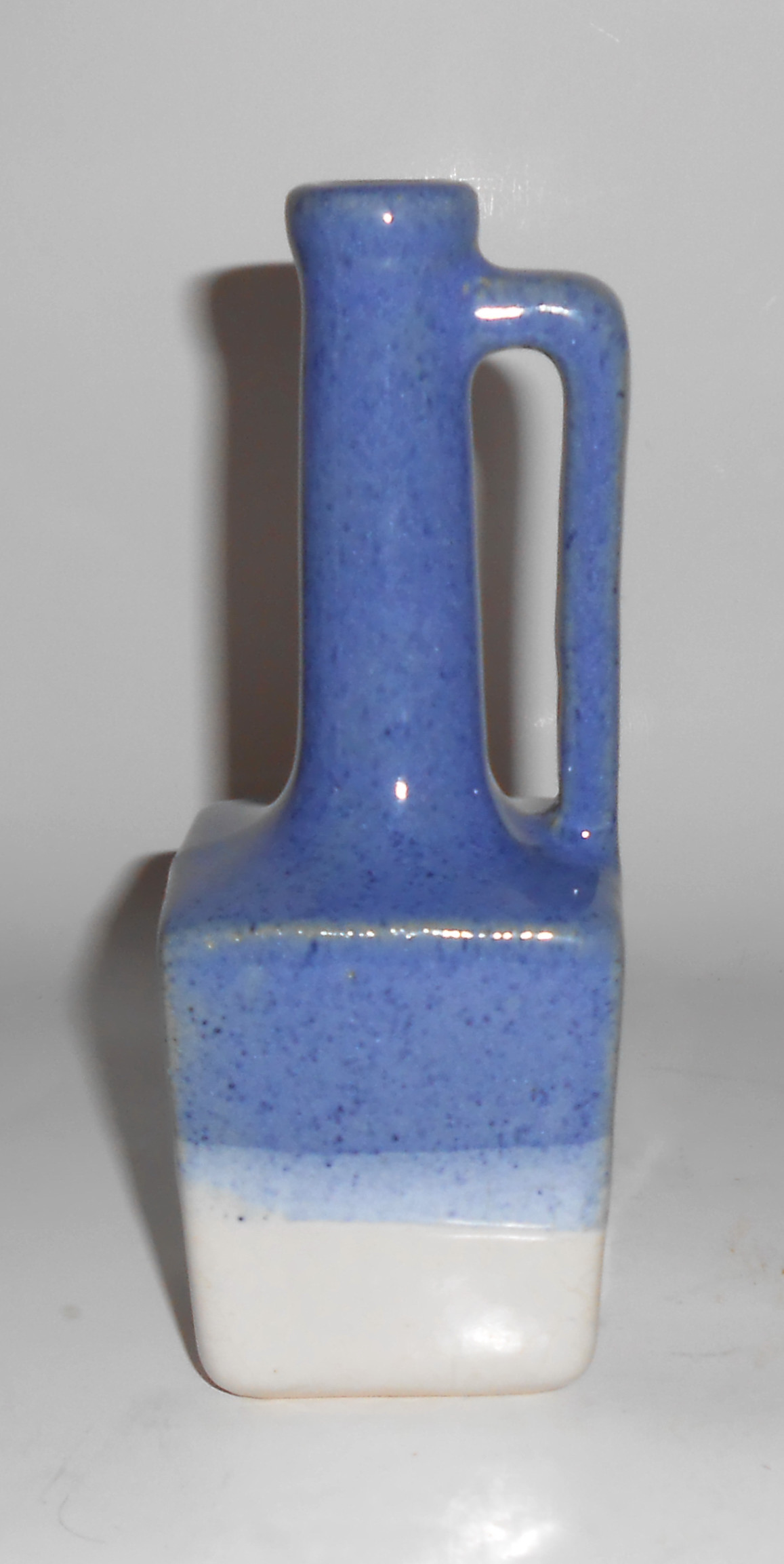 Zanesville Stoneware Pottery Blue/White Perfume Bottle!